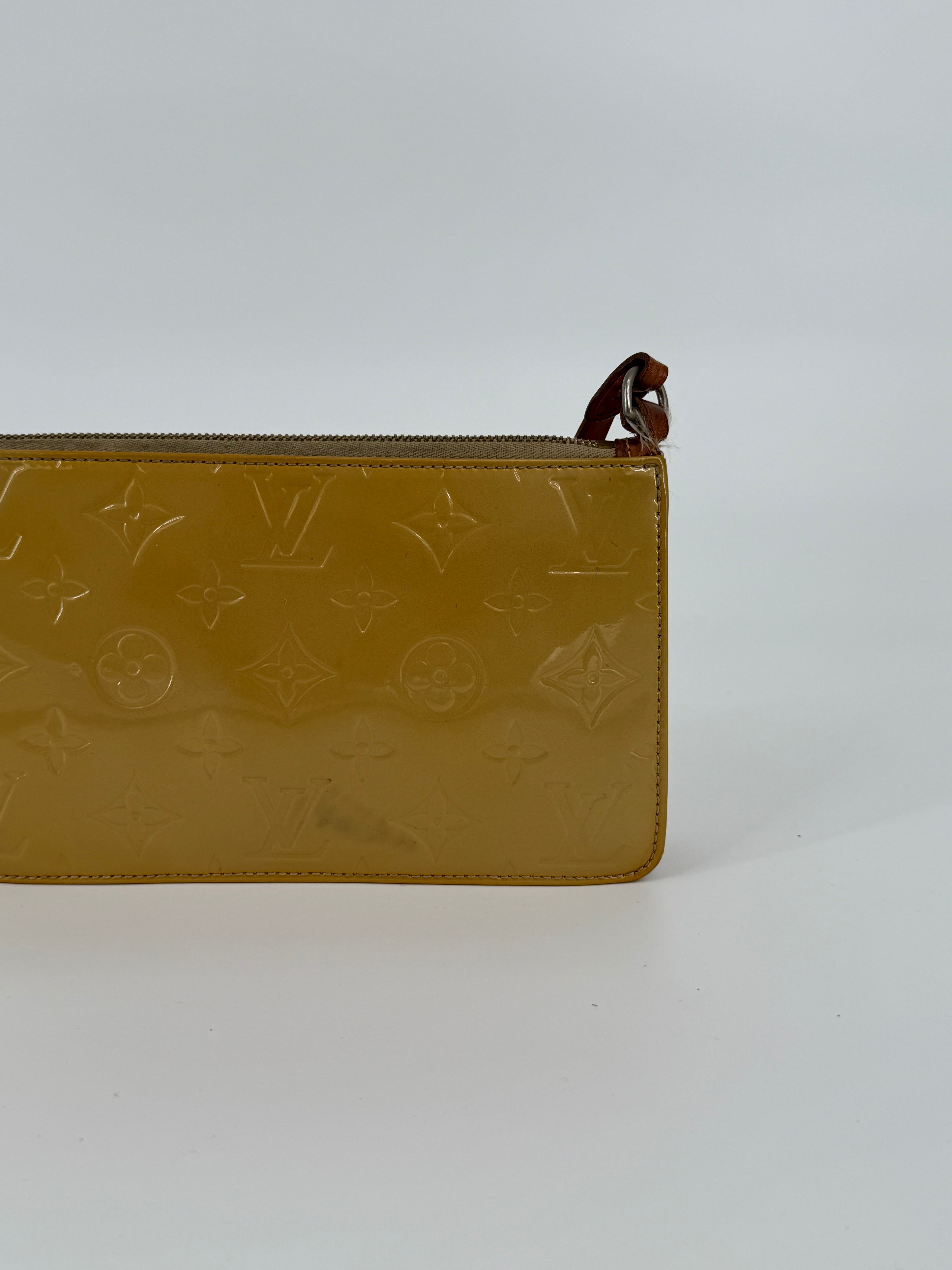 Louis Vuitton Gold Monogram Patent Leather Vernis Pochette