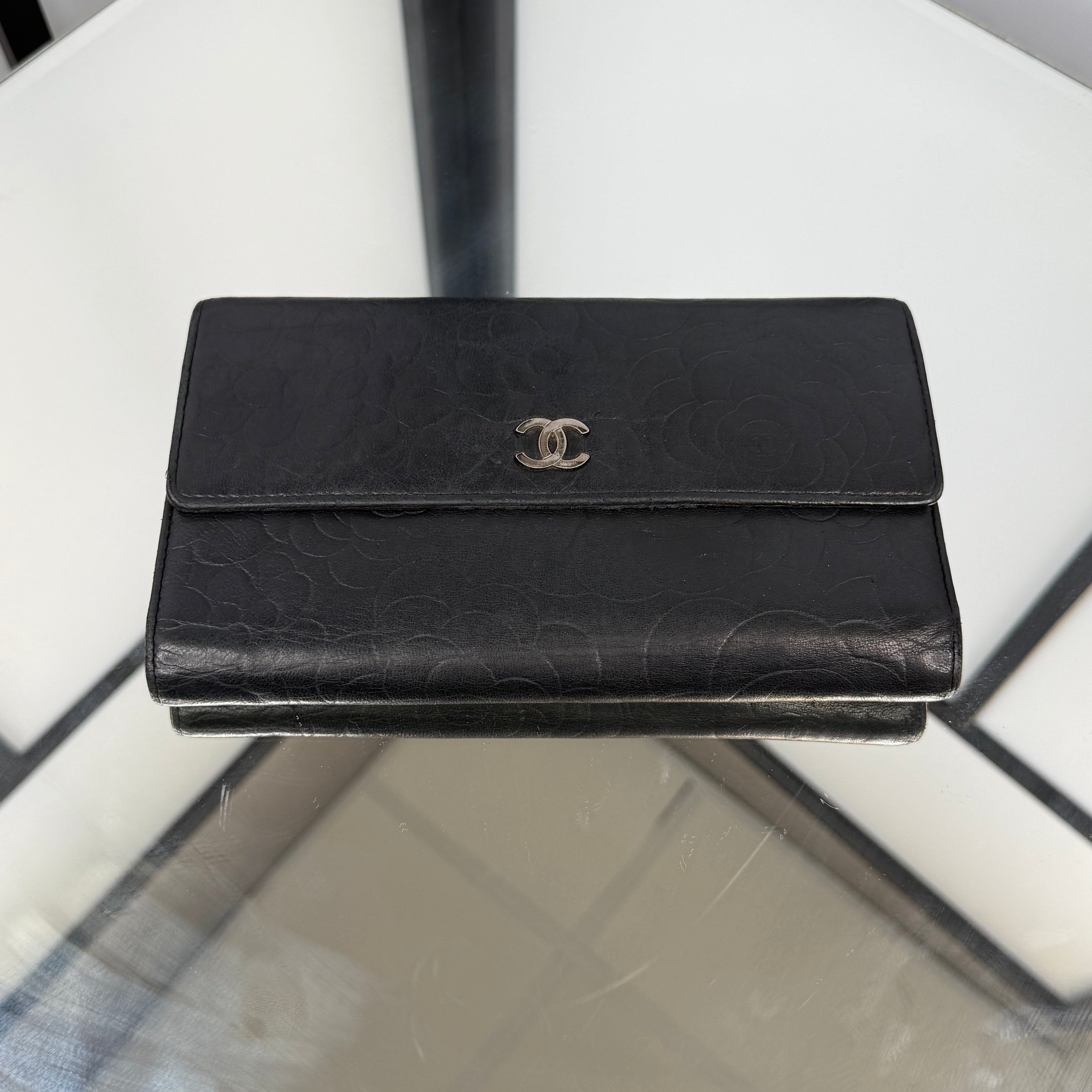 CHANEL Black Long Purse