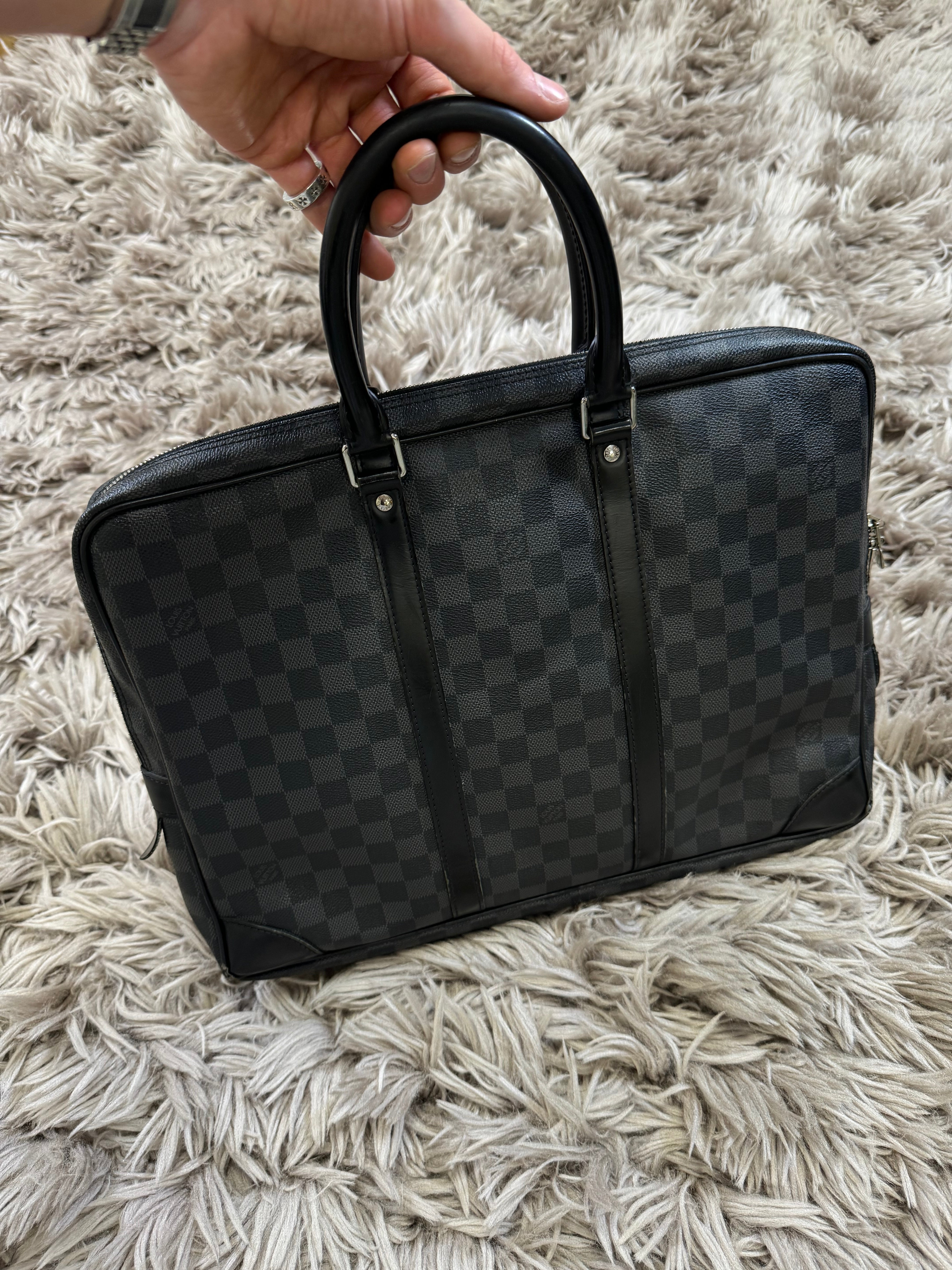 Louis Vuitton black laptop bag