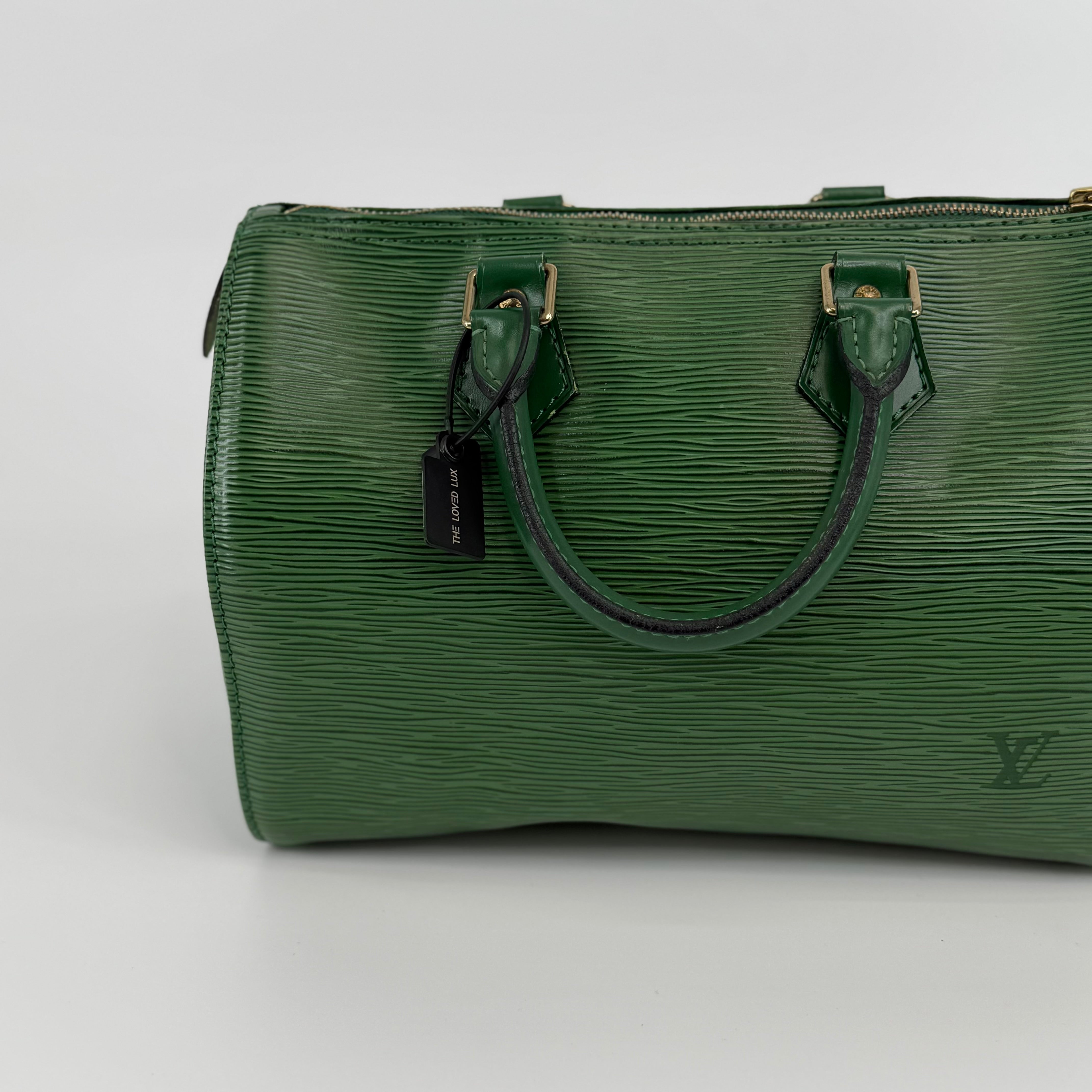 Louis Vuitton Epi Green Speedy 25