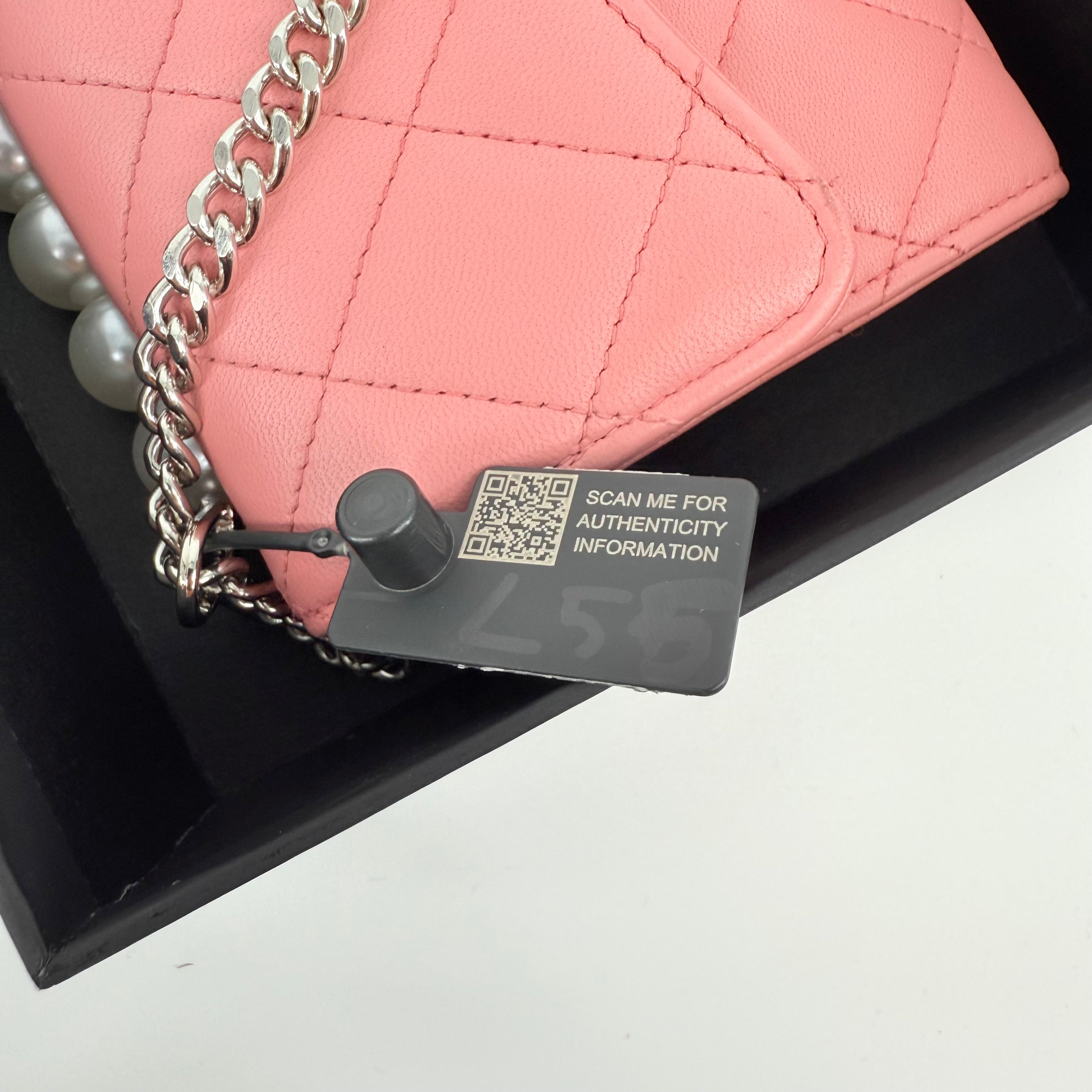 CHANEL CC Portafogli Clutch Wallet On Chain Pelle Rosa Pink