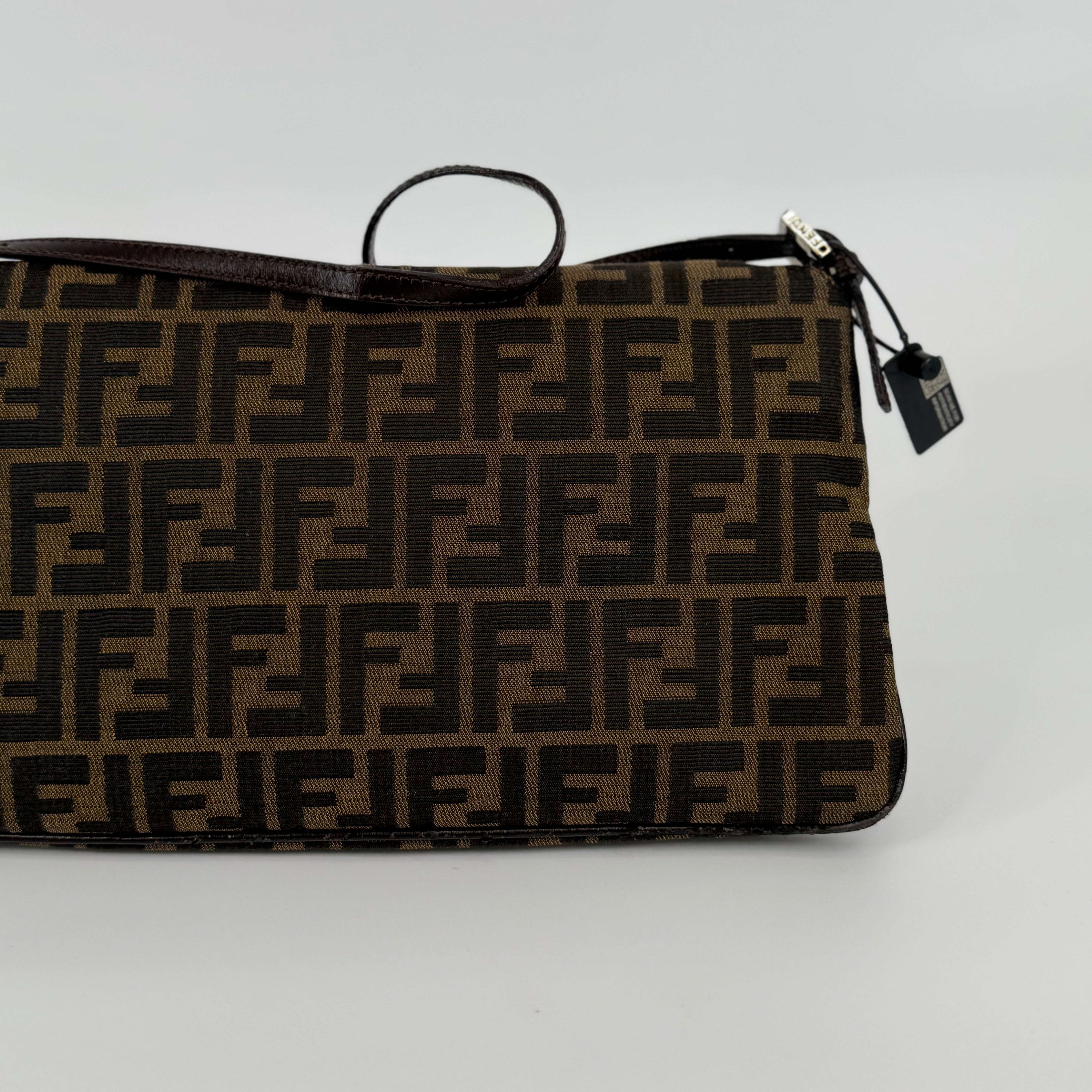 FENDI Brown FF Baguette Handbag