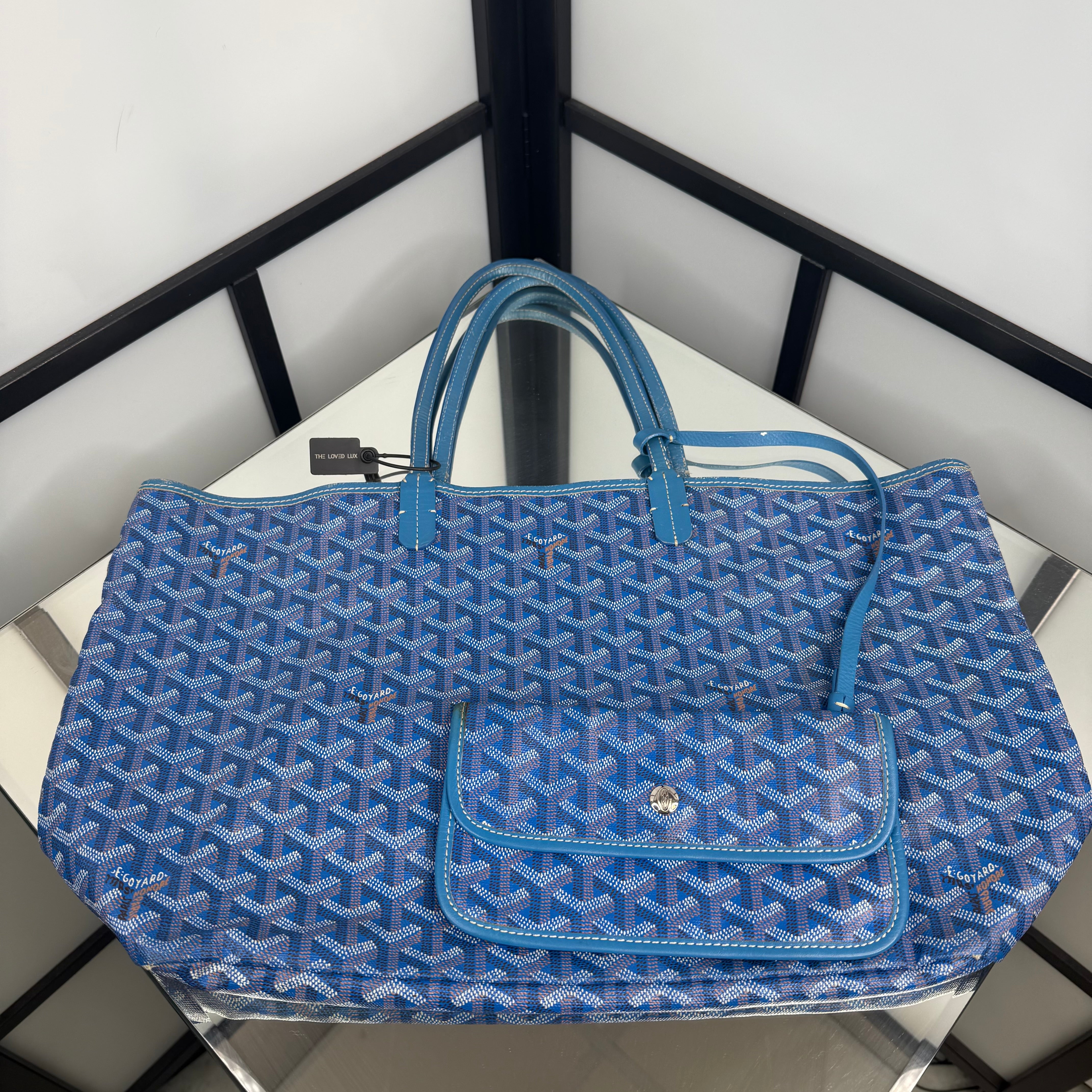 GOYARD Saint Louis Tote Bag Blue PM