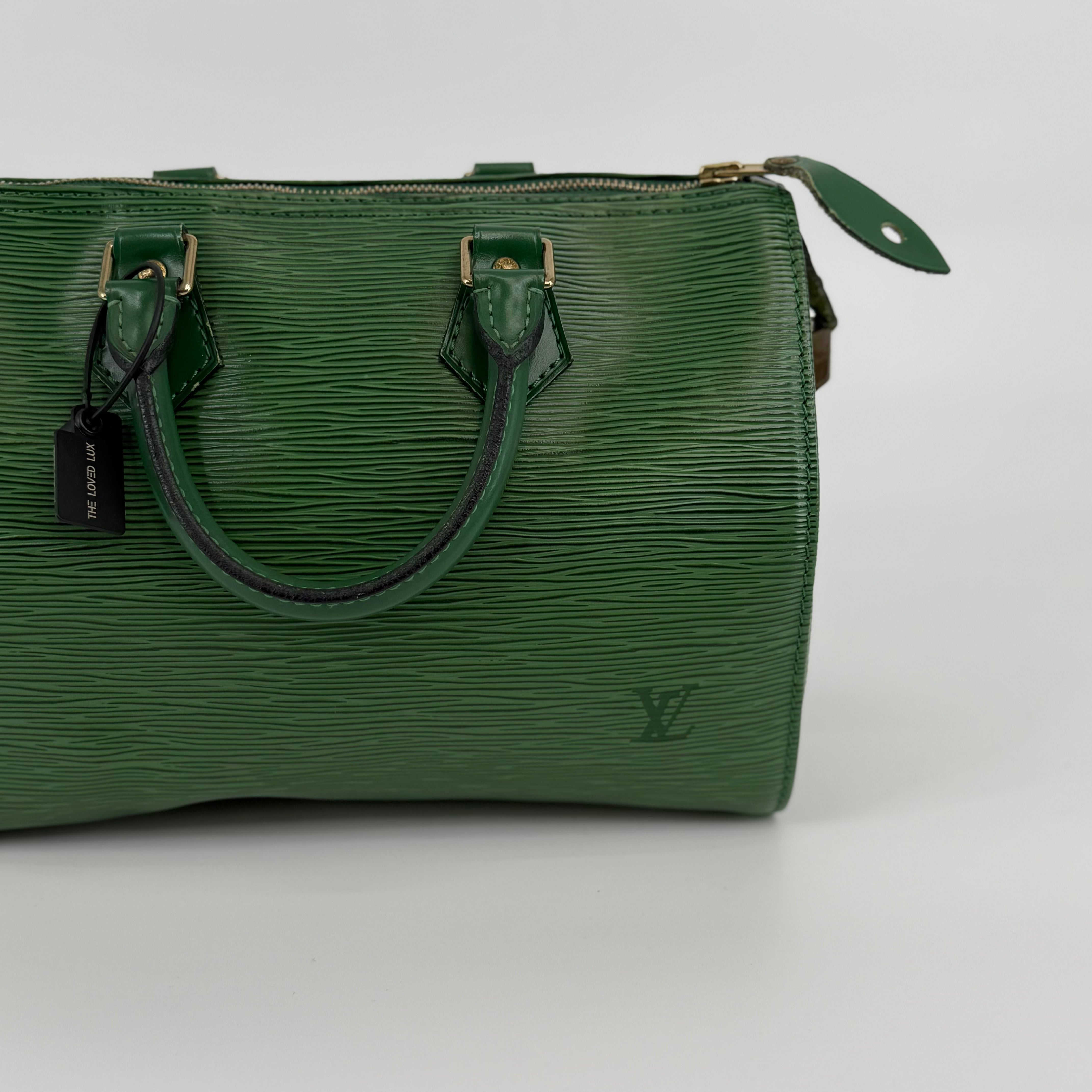 Louis Vuitton Epi Green Speedy 25