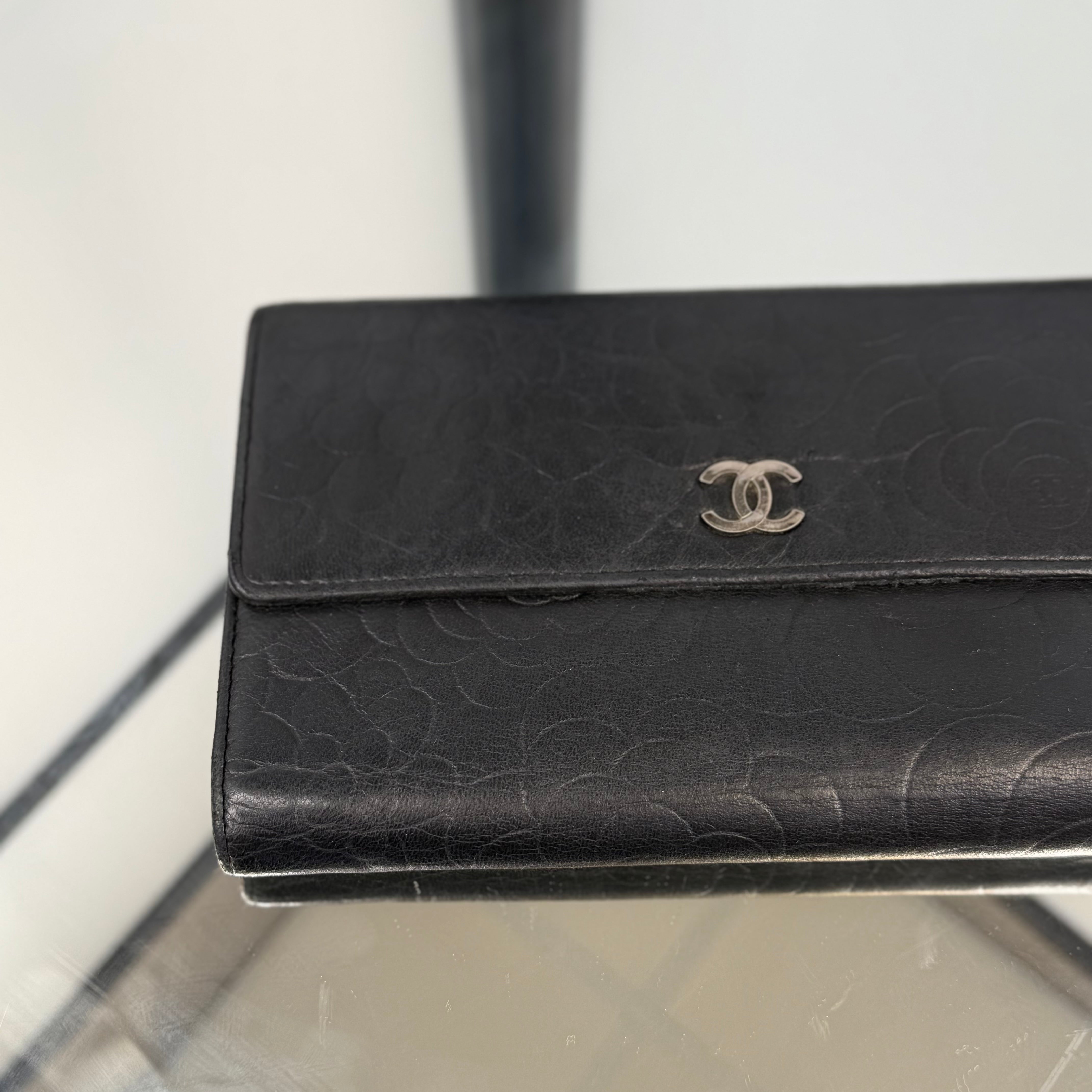 CHANEL Black Long Purse