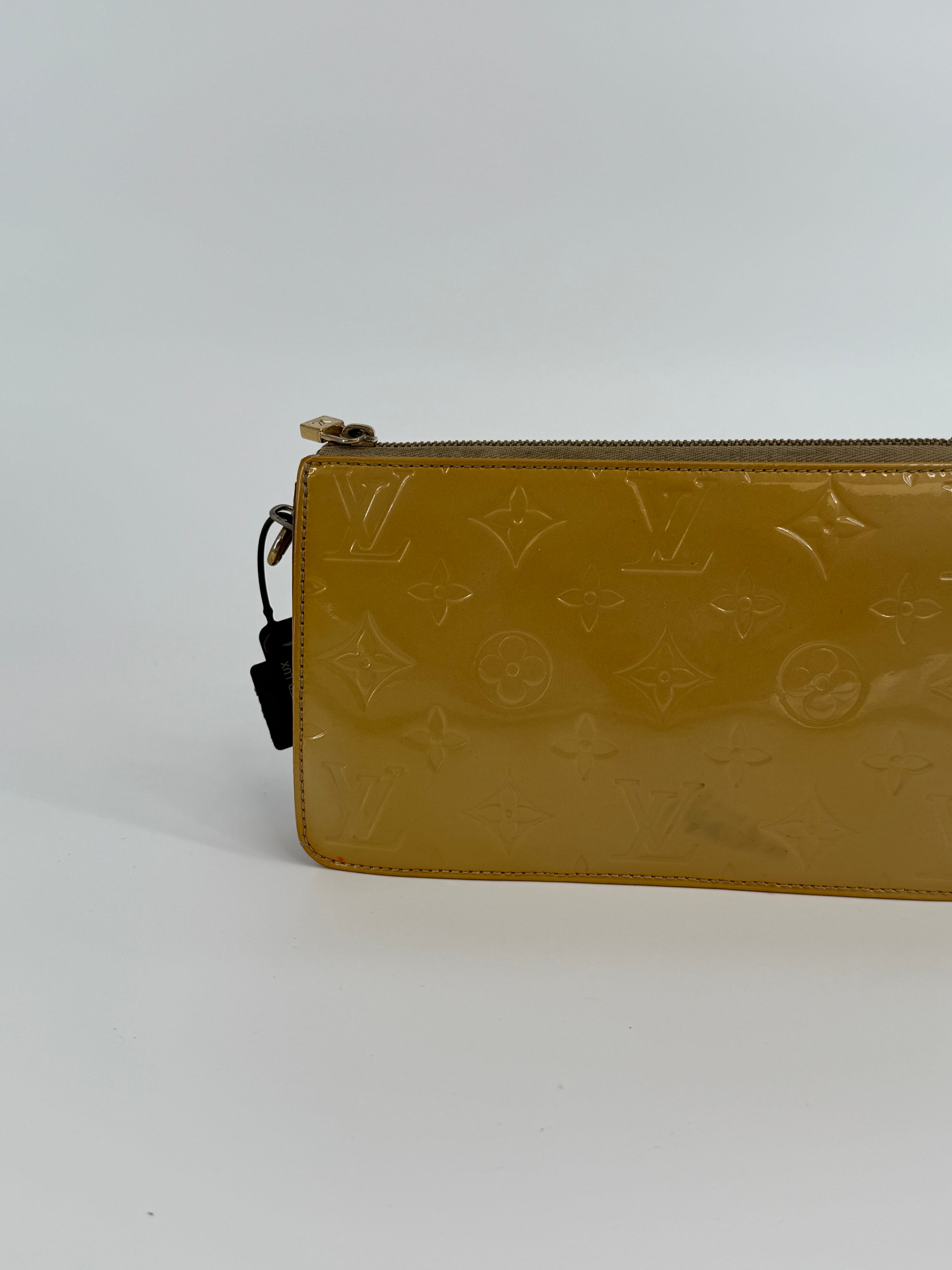 Louis Vuitton Gold Monogram Patent Leather Vernis Pochette