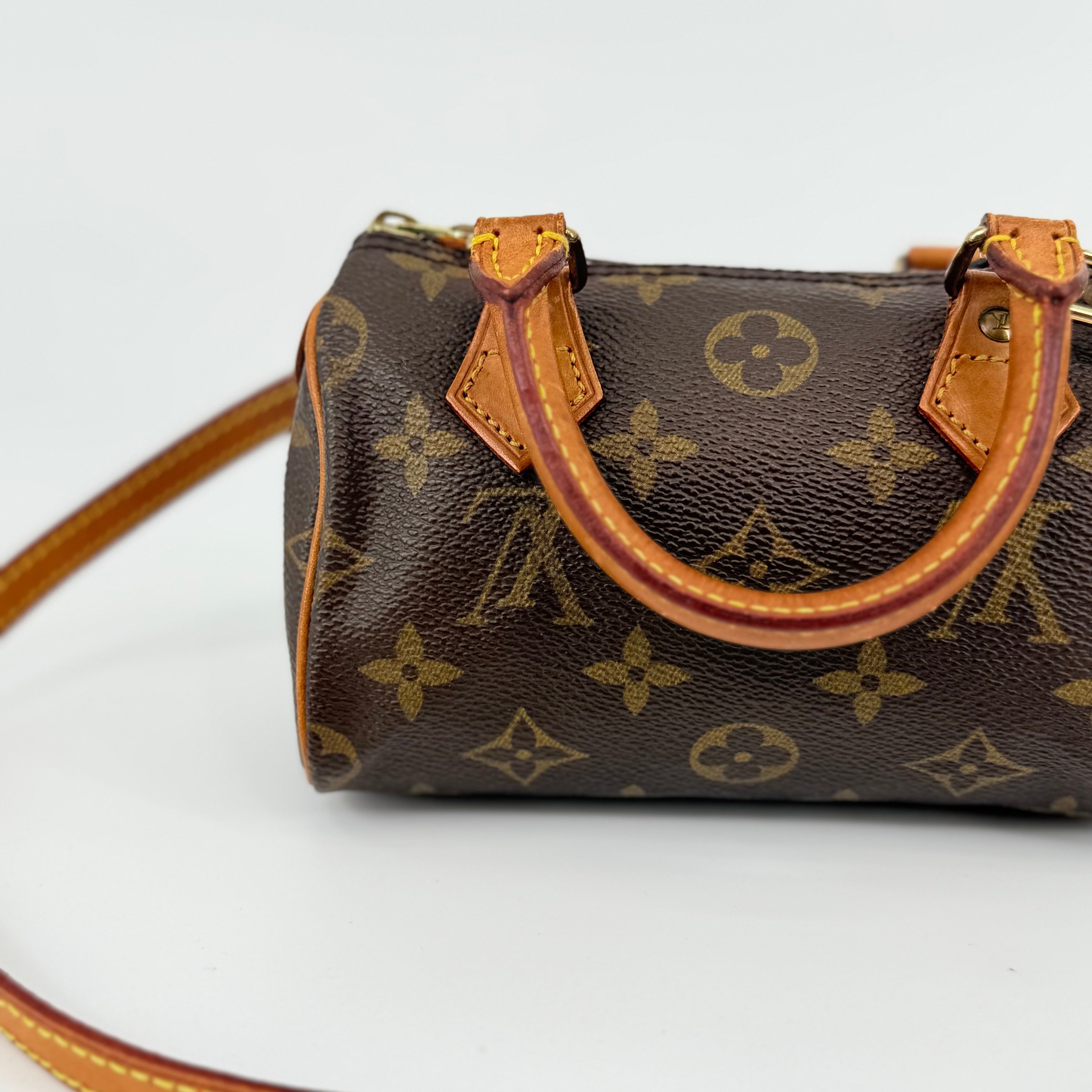 Louis Vuitton Monogram Nano Speedy With Strap