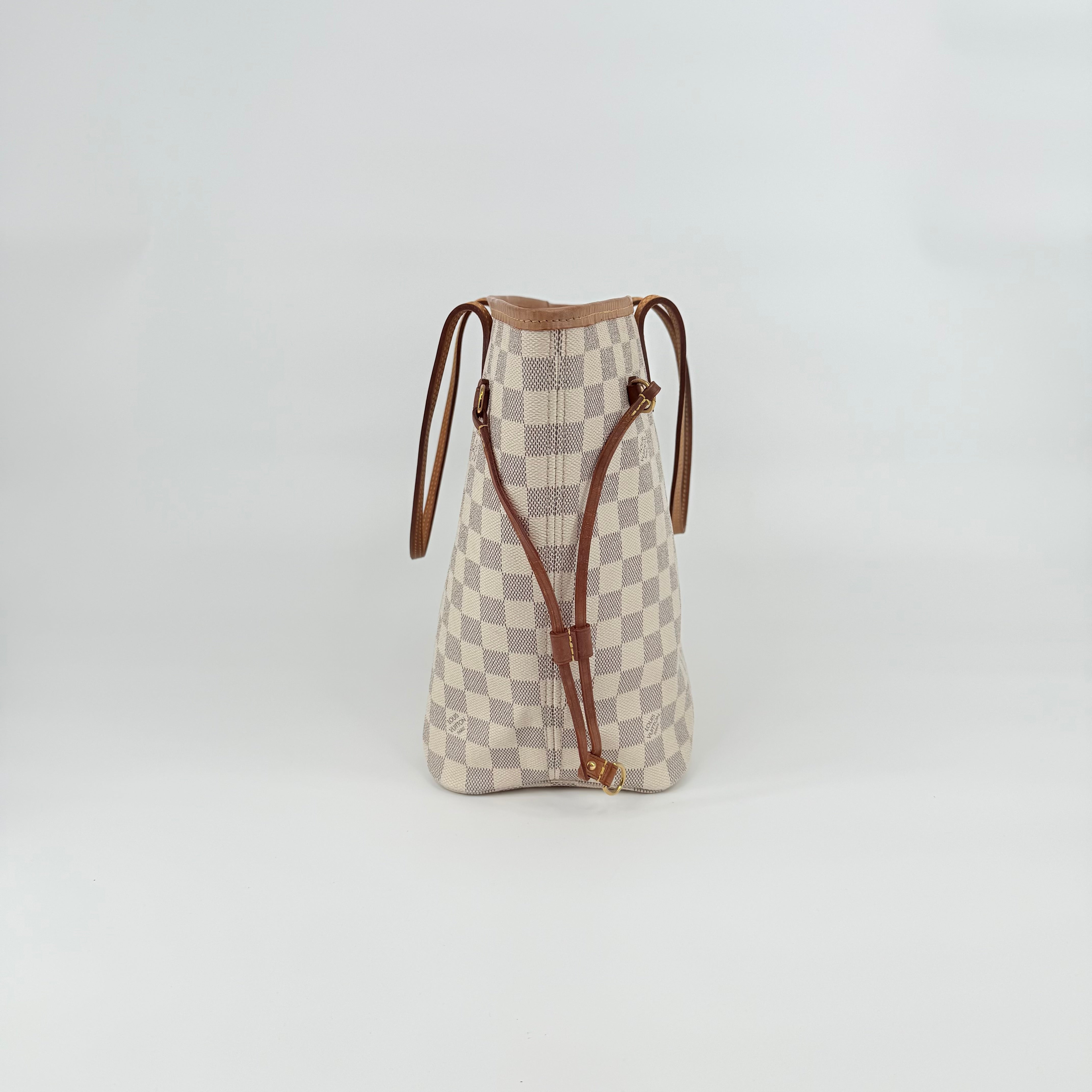 Louis Vuitton Damier Azur Pink Interior Neverfull MM With Pouch