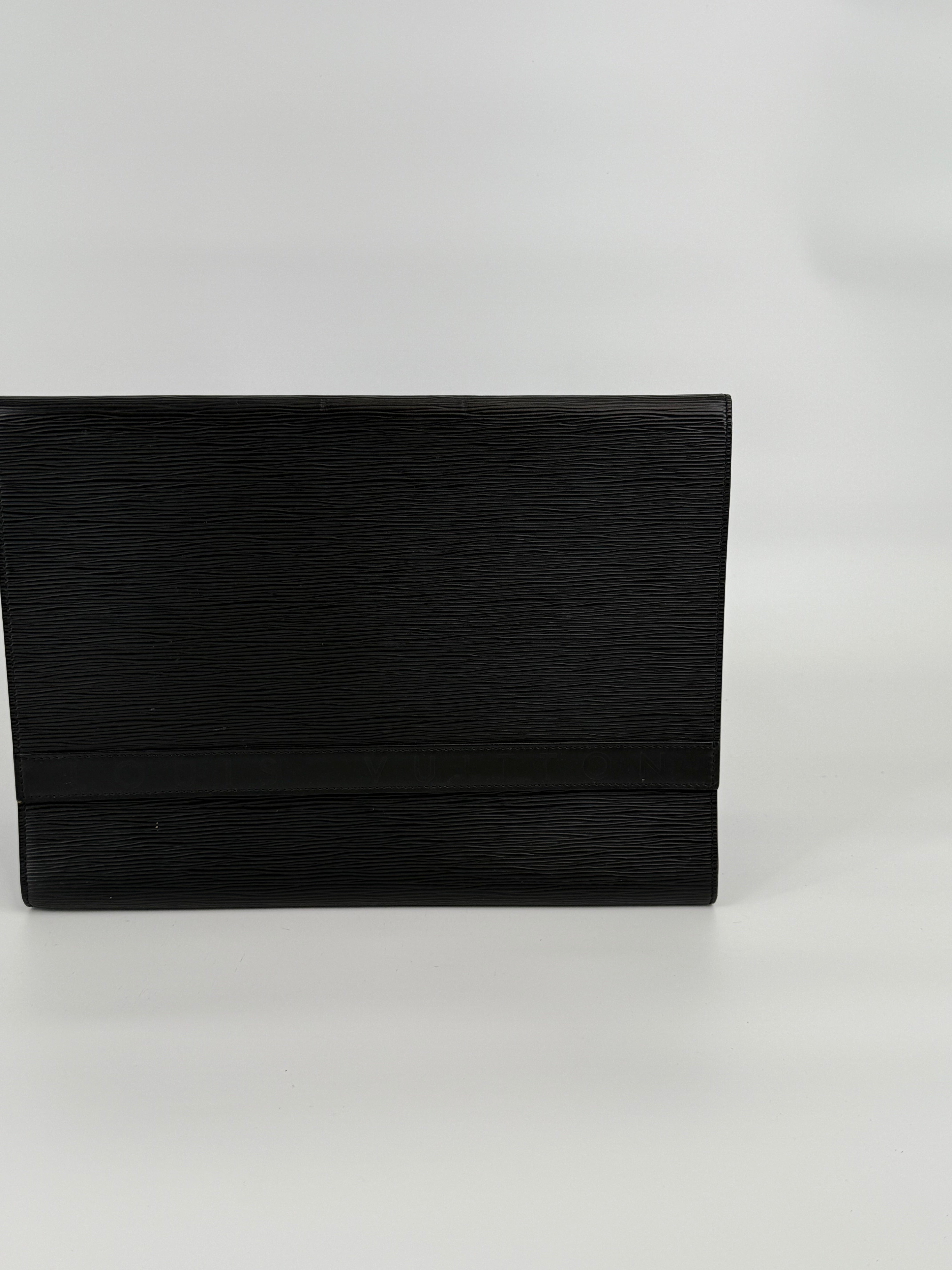 Louis Vuitton Epi Black Laptop Cover Clutch