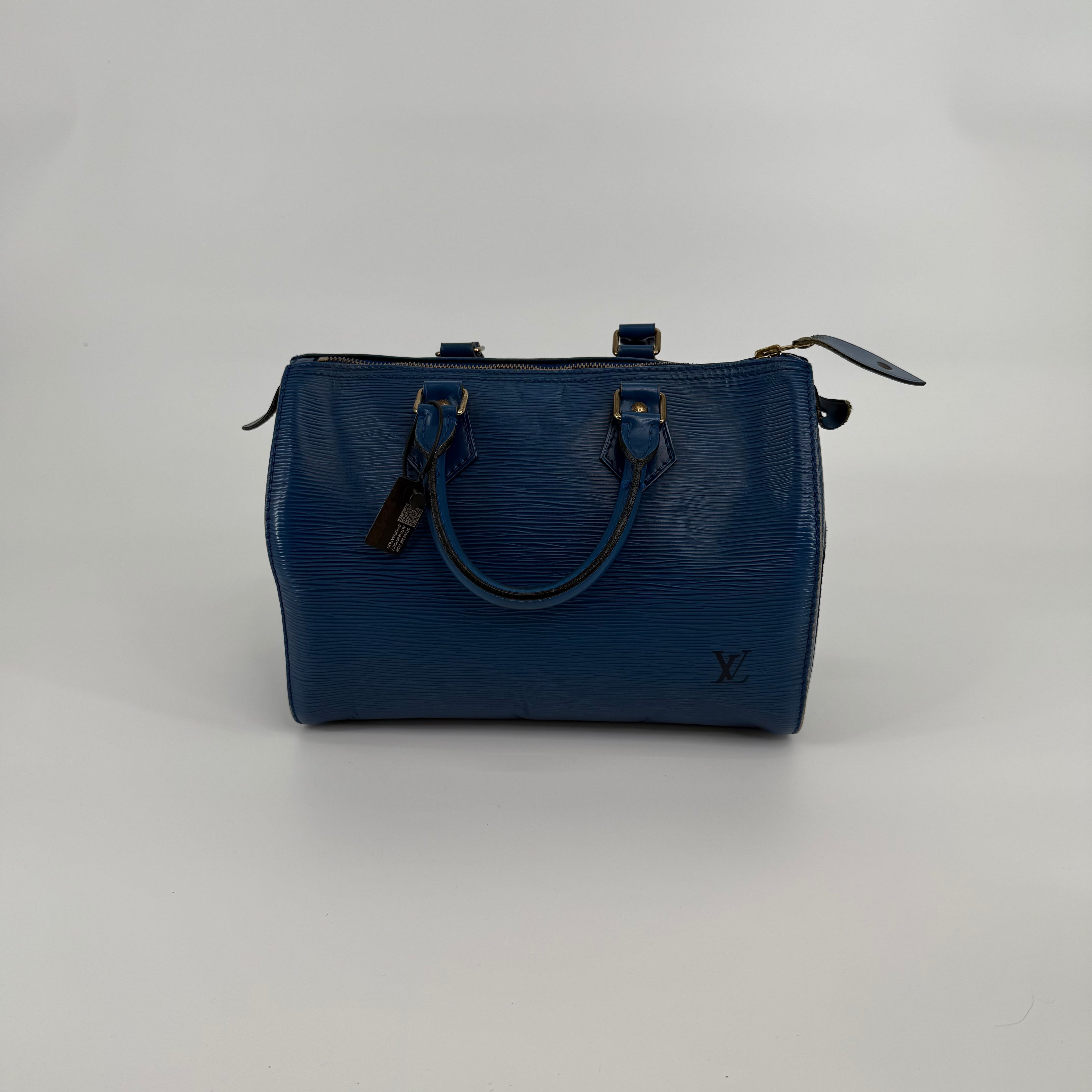 Louis Vuitton Epi Blue Speedy 25