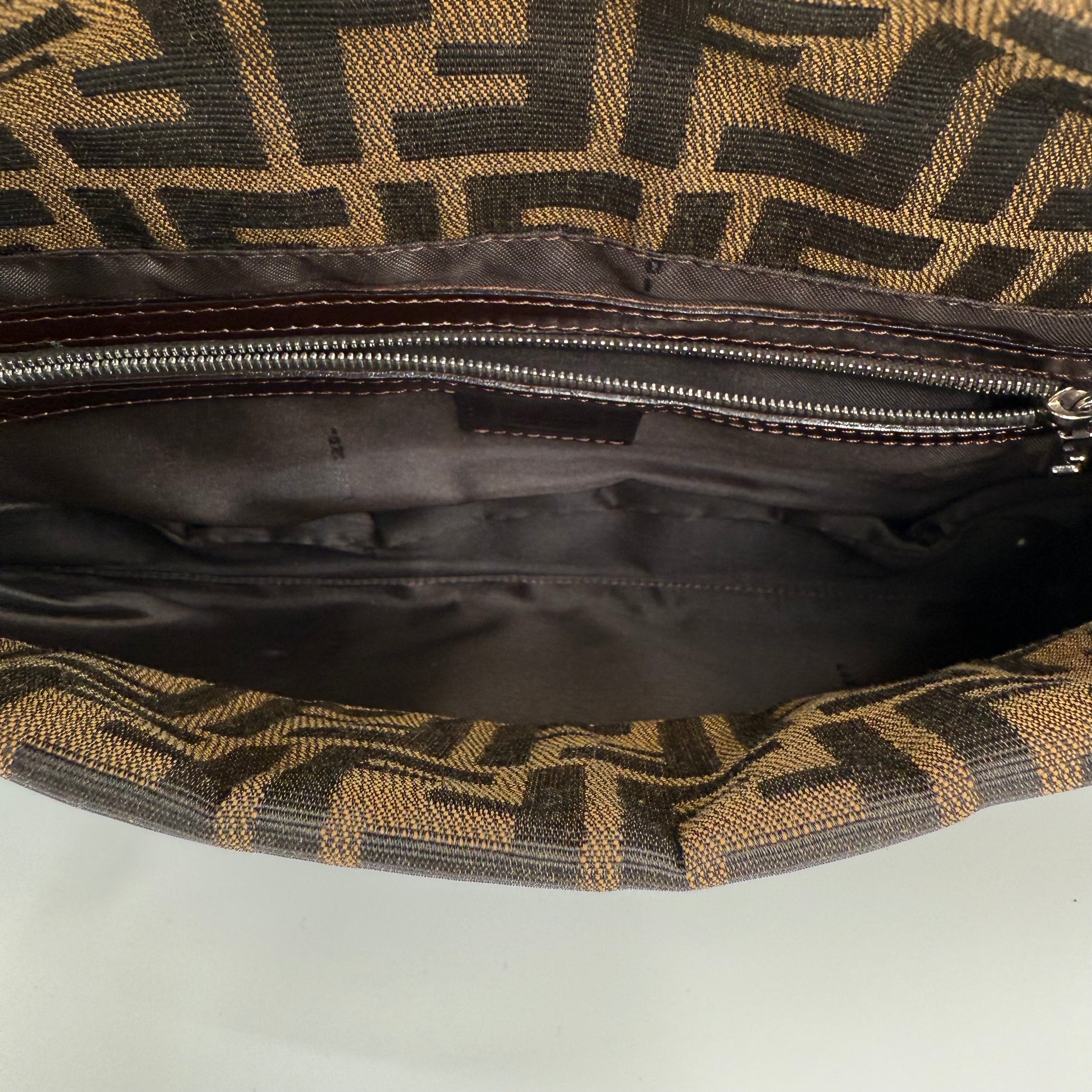 FENDI Brown FF Baguette Handbag