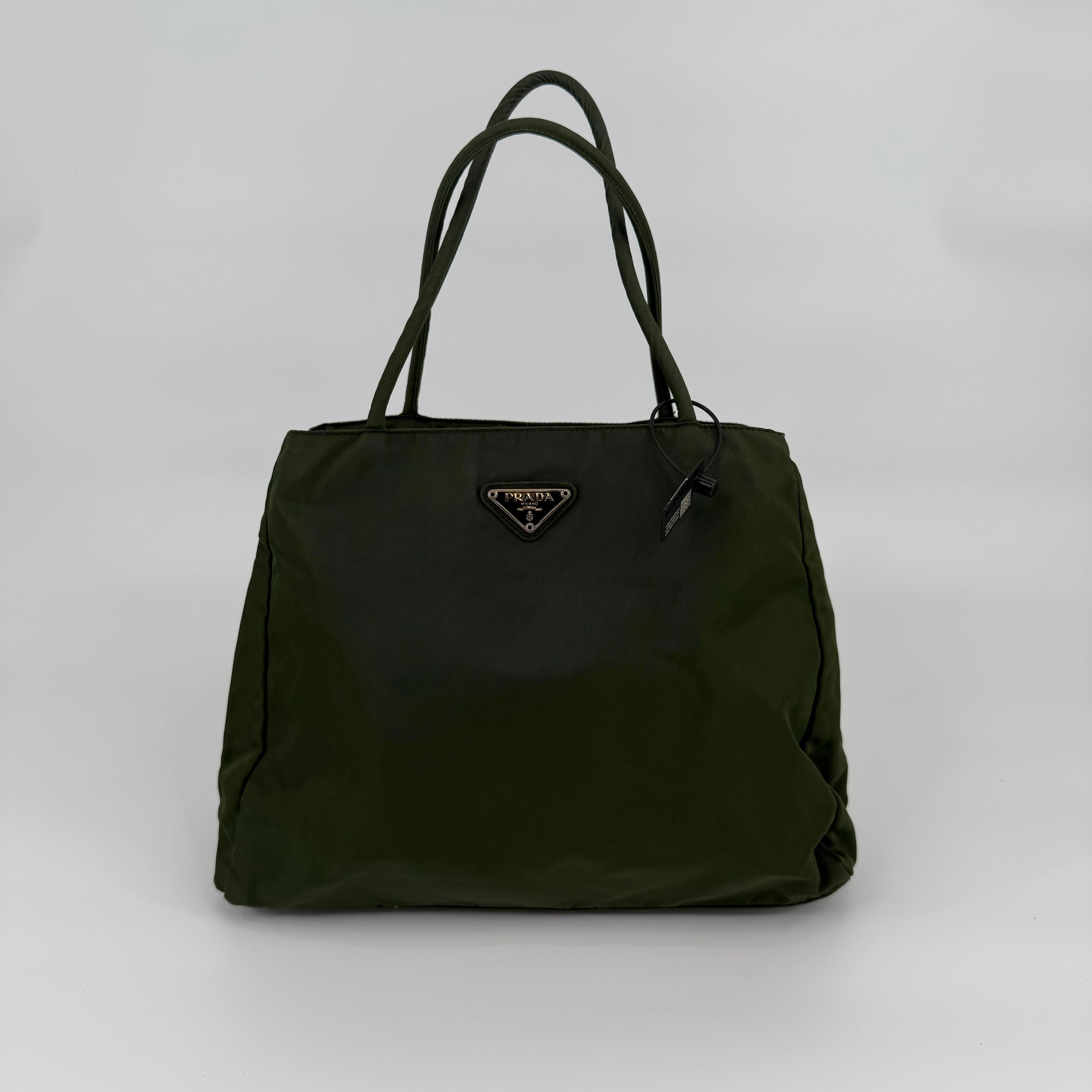 Prada Khaki Green Nylon Handbag