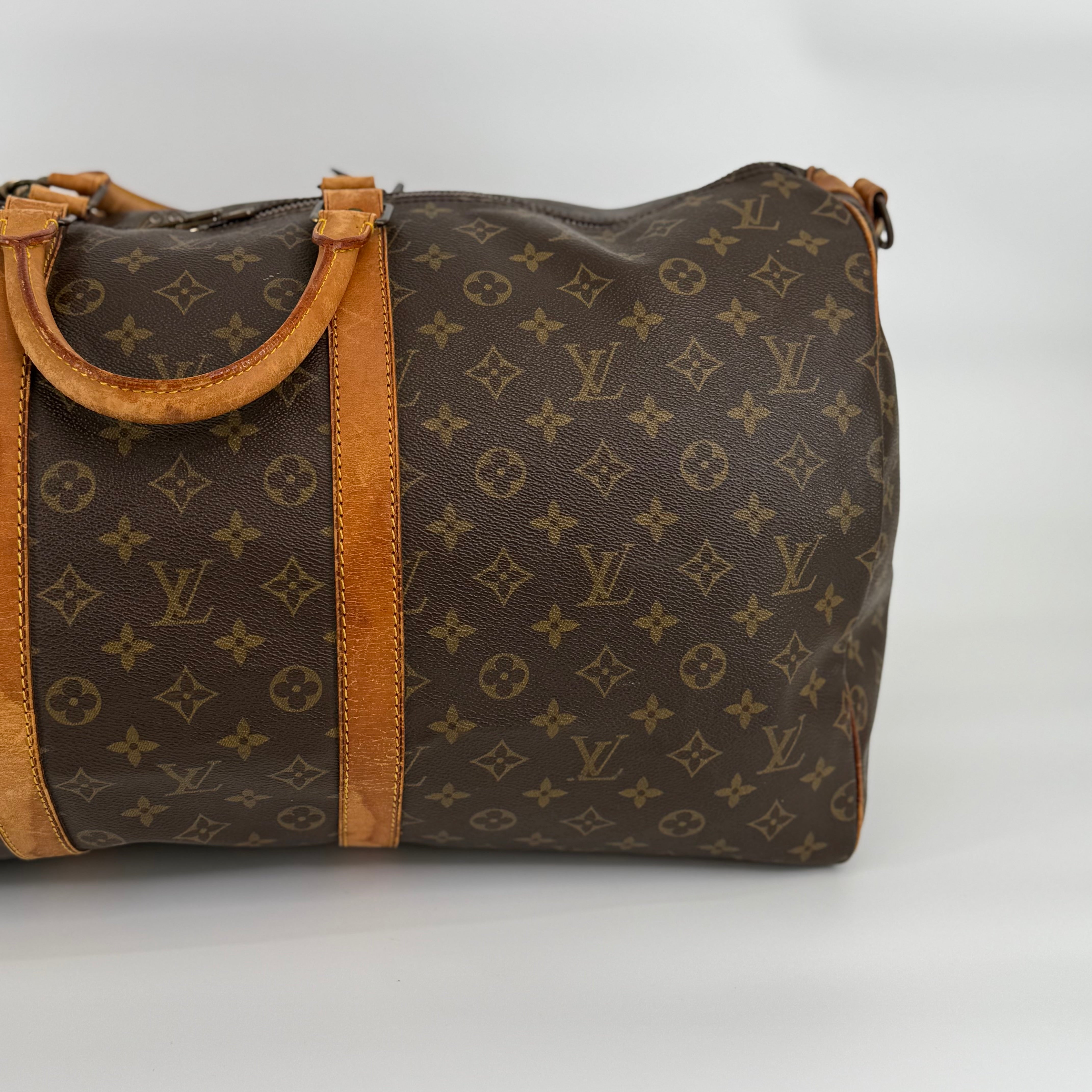 Louis Vuitton Monogram Keepall 55 With Strap