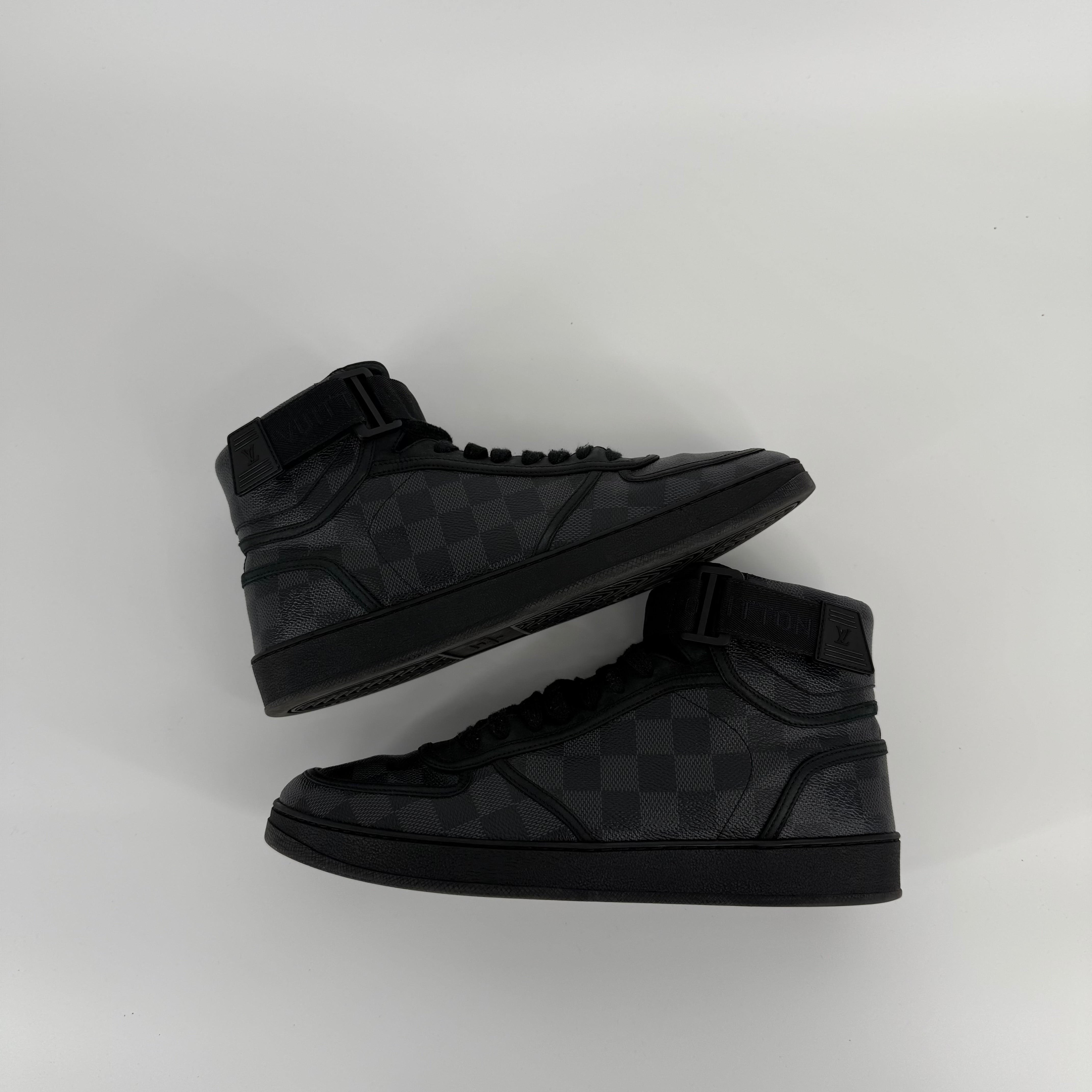 Louis Vuitton Damier Graphite Rivoli High Top Trainers Size 7