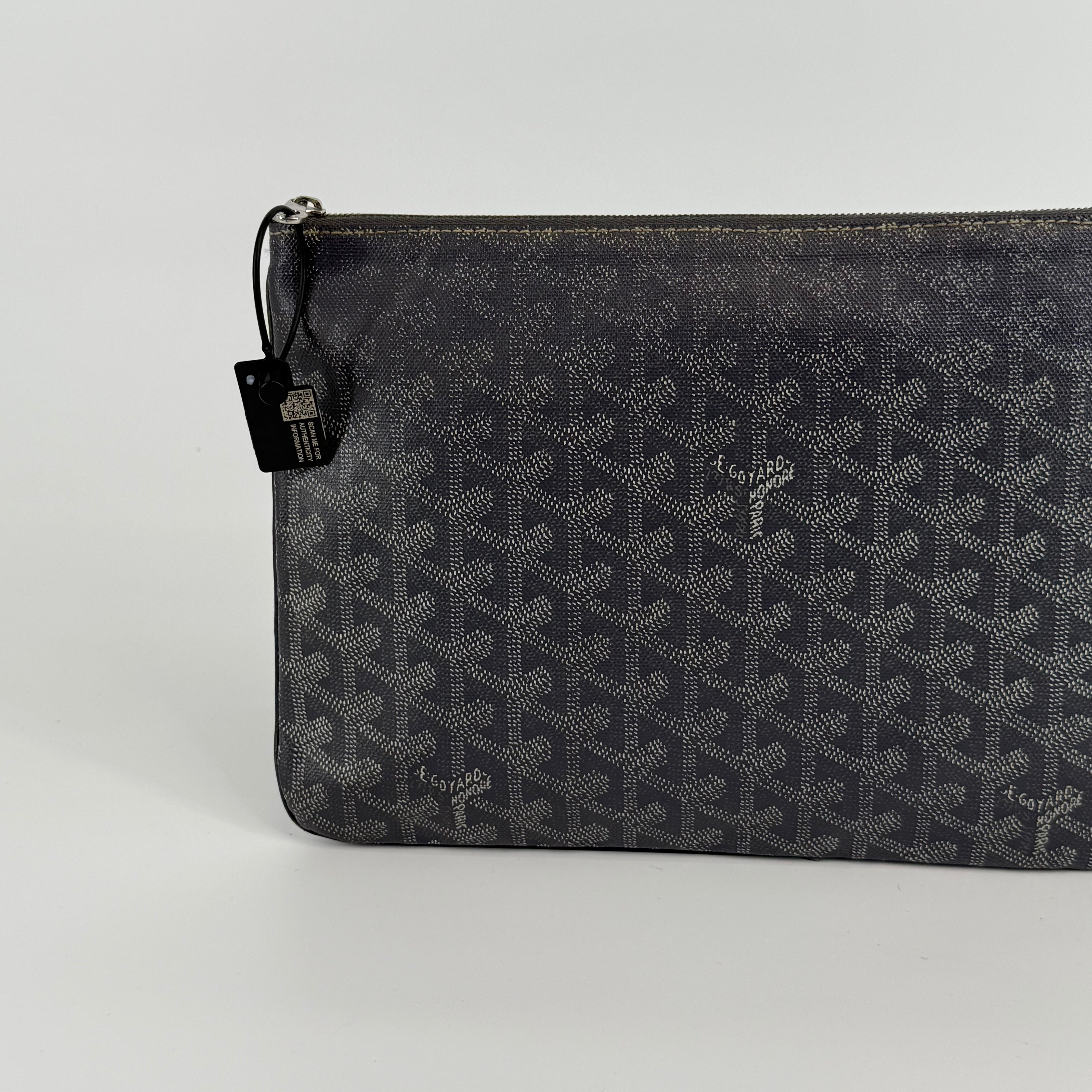 GOYARD Grey Senat Clutch MM