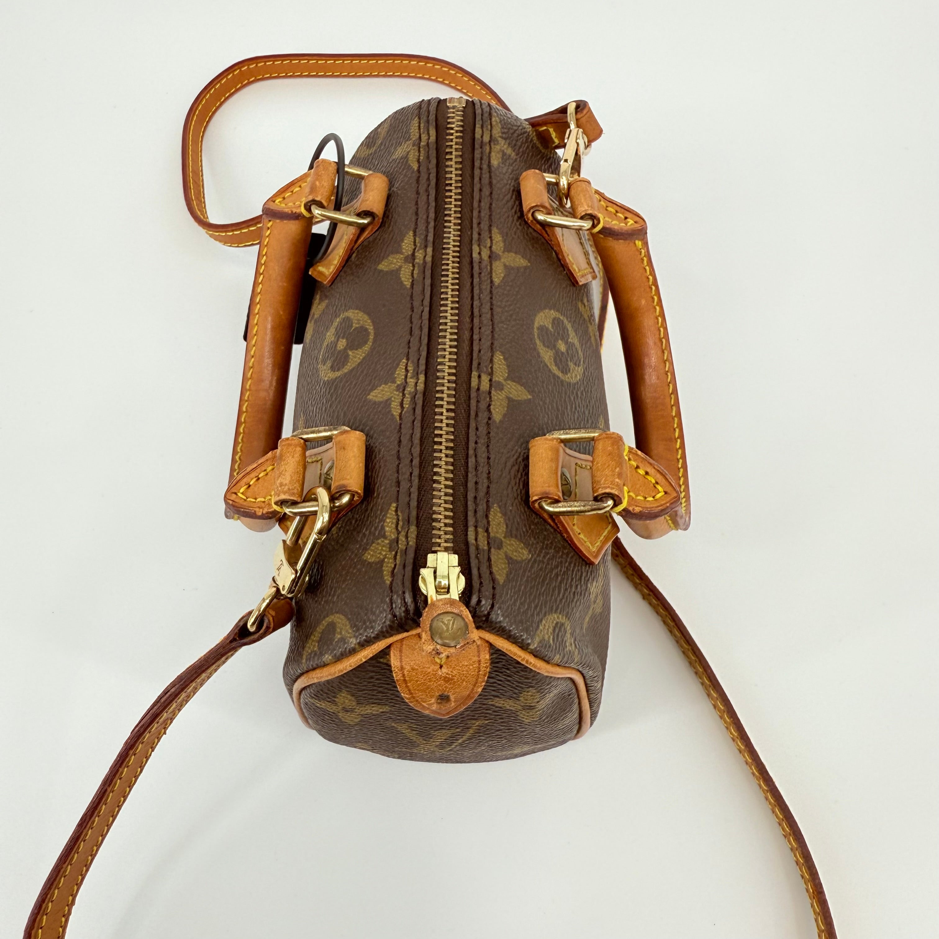 Louis Vuitton Monogram Nano Speedy With Strap