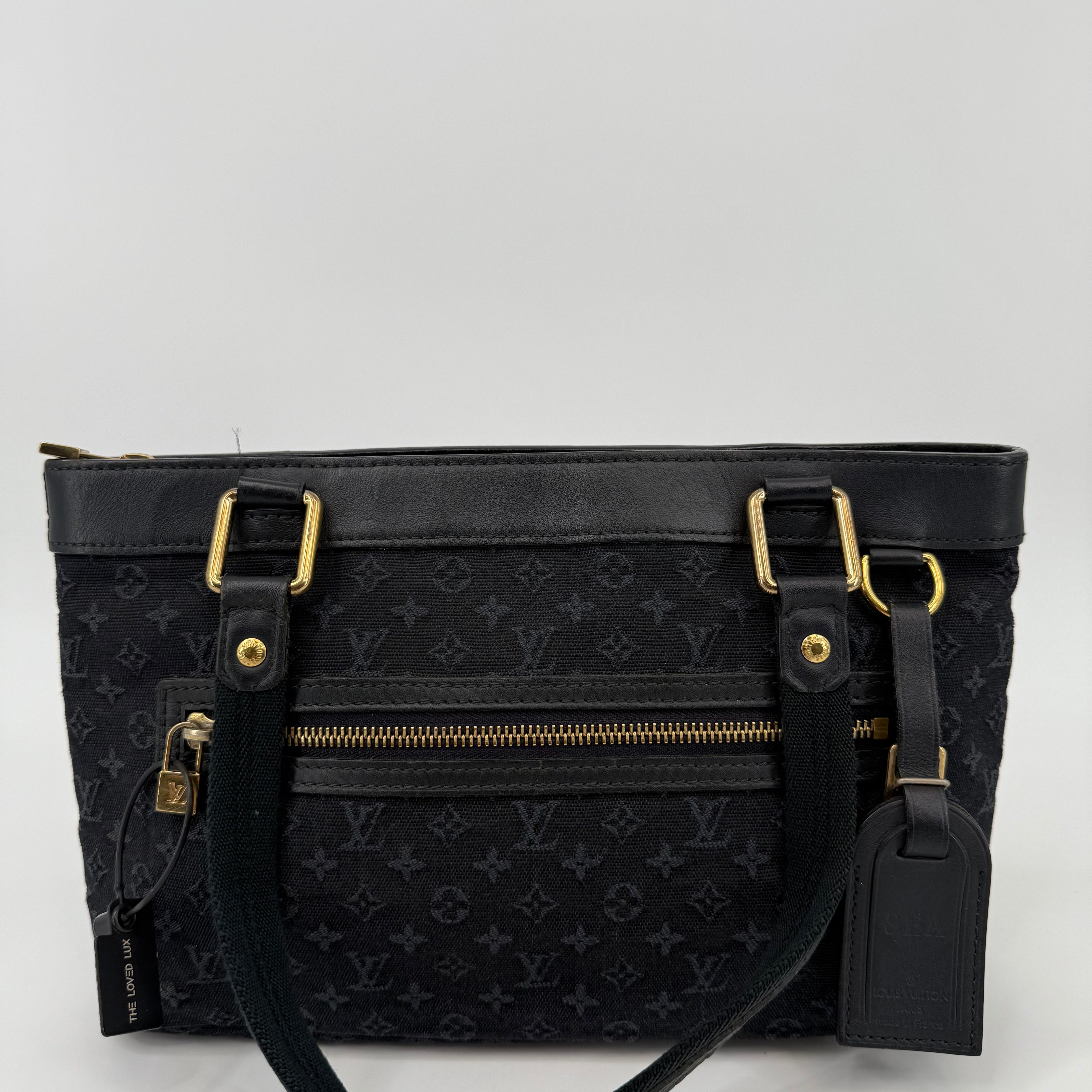 Louis Vuitton Navy Blue Mini Lucille Handbag