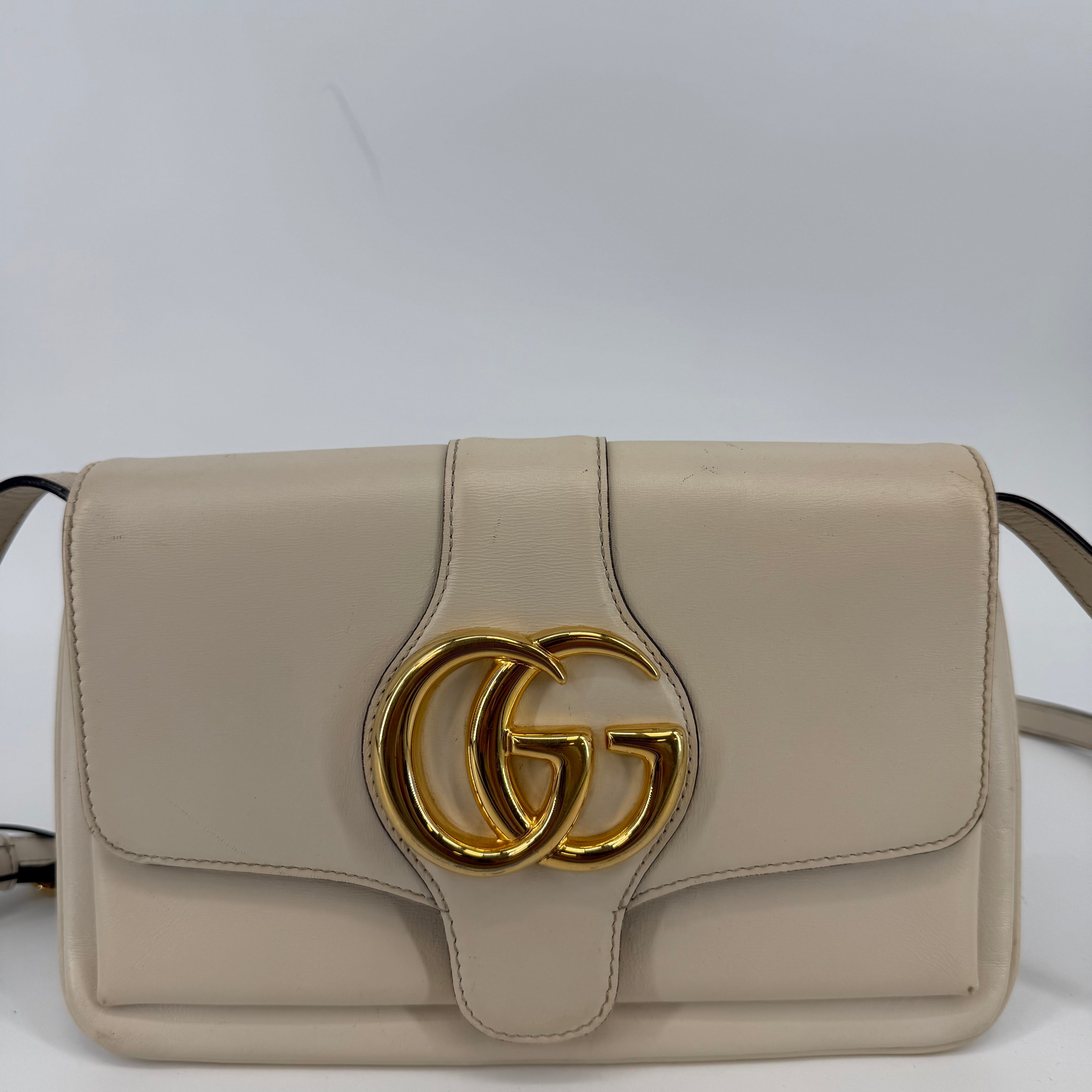 Gucci Ivory White Arli Crossbody Bag With Dustbag (L-444)