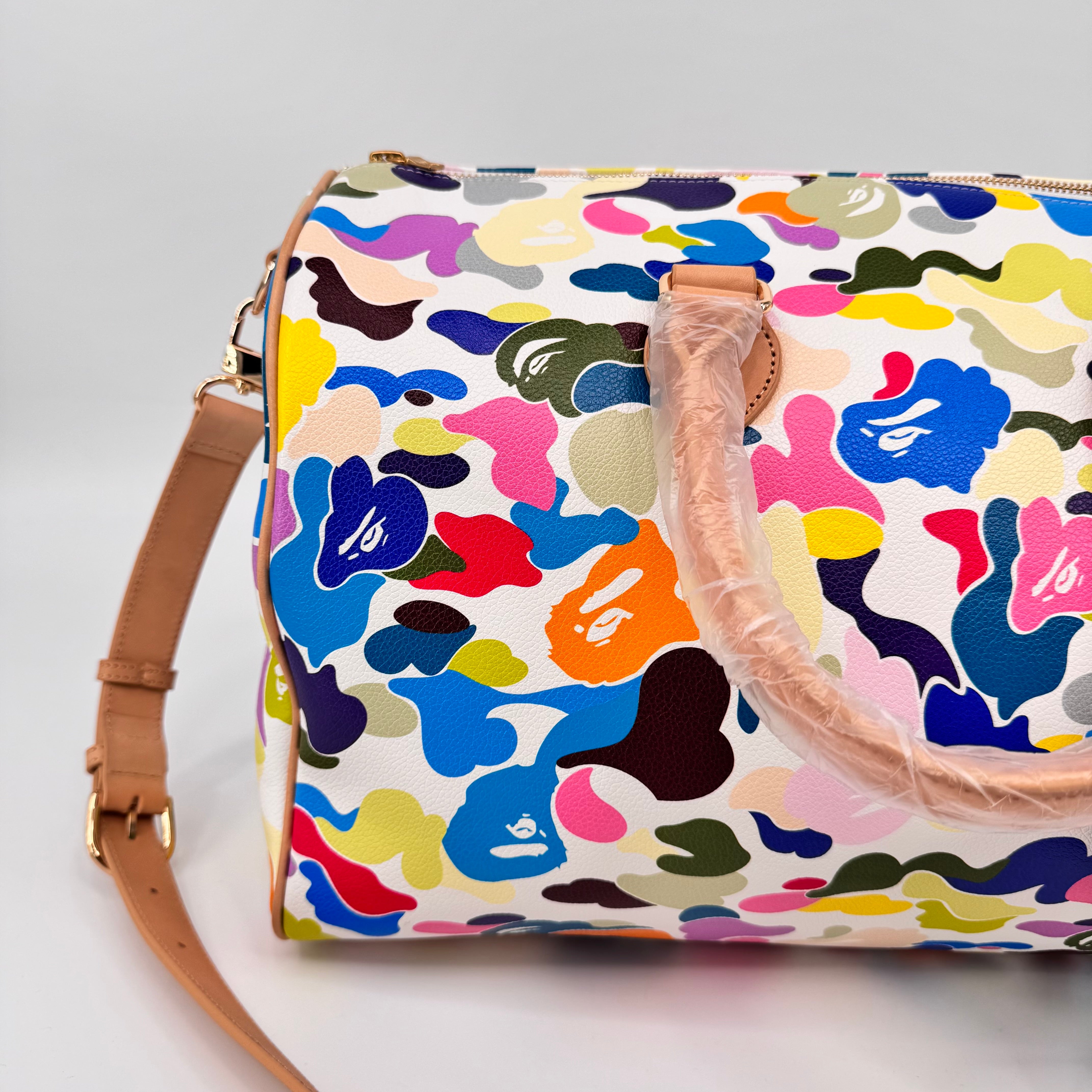 Bape Multi Colour Camo Boston 40 Bag