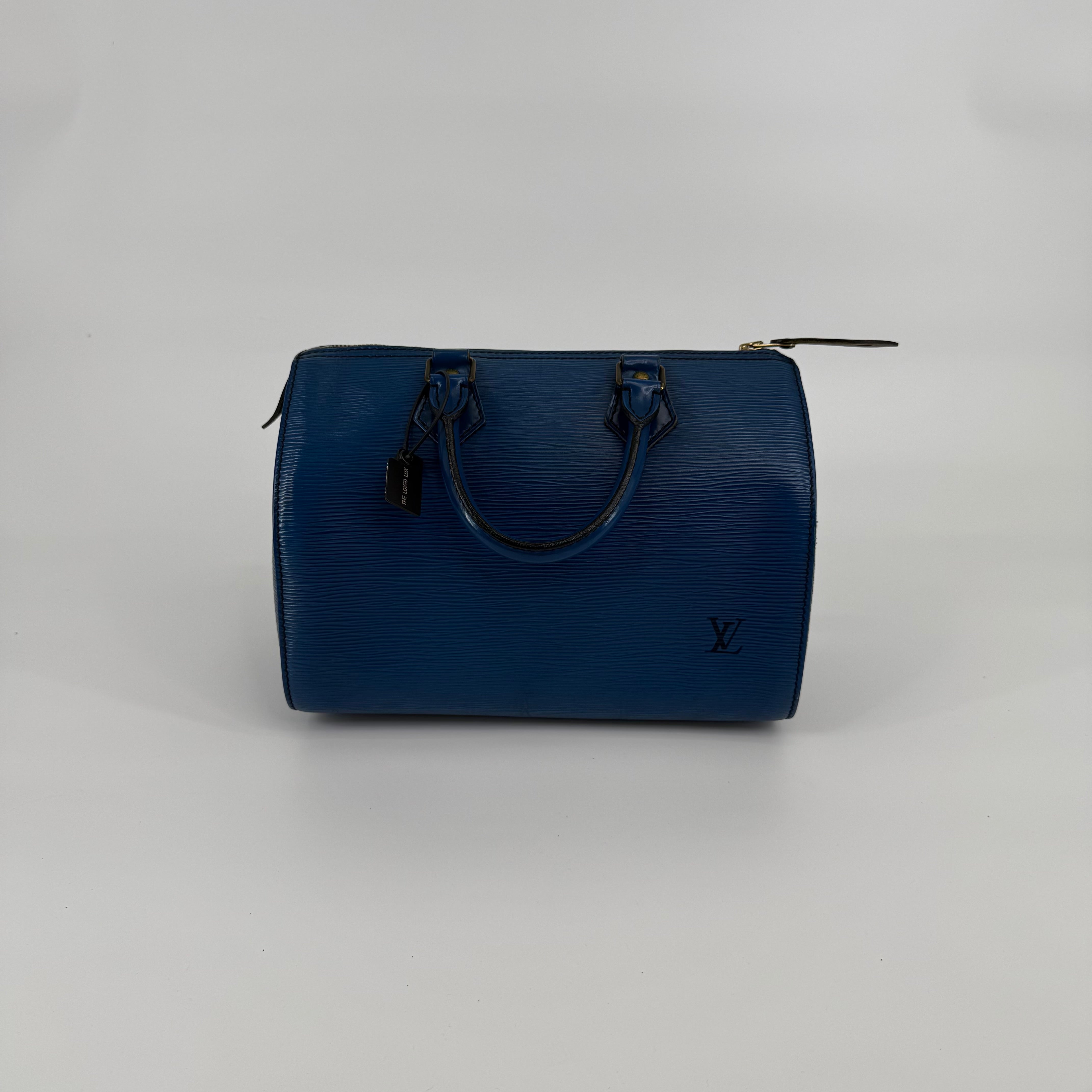 Louis Vuitton Epi Blue Speedy 25