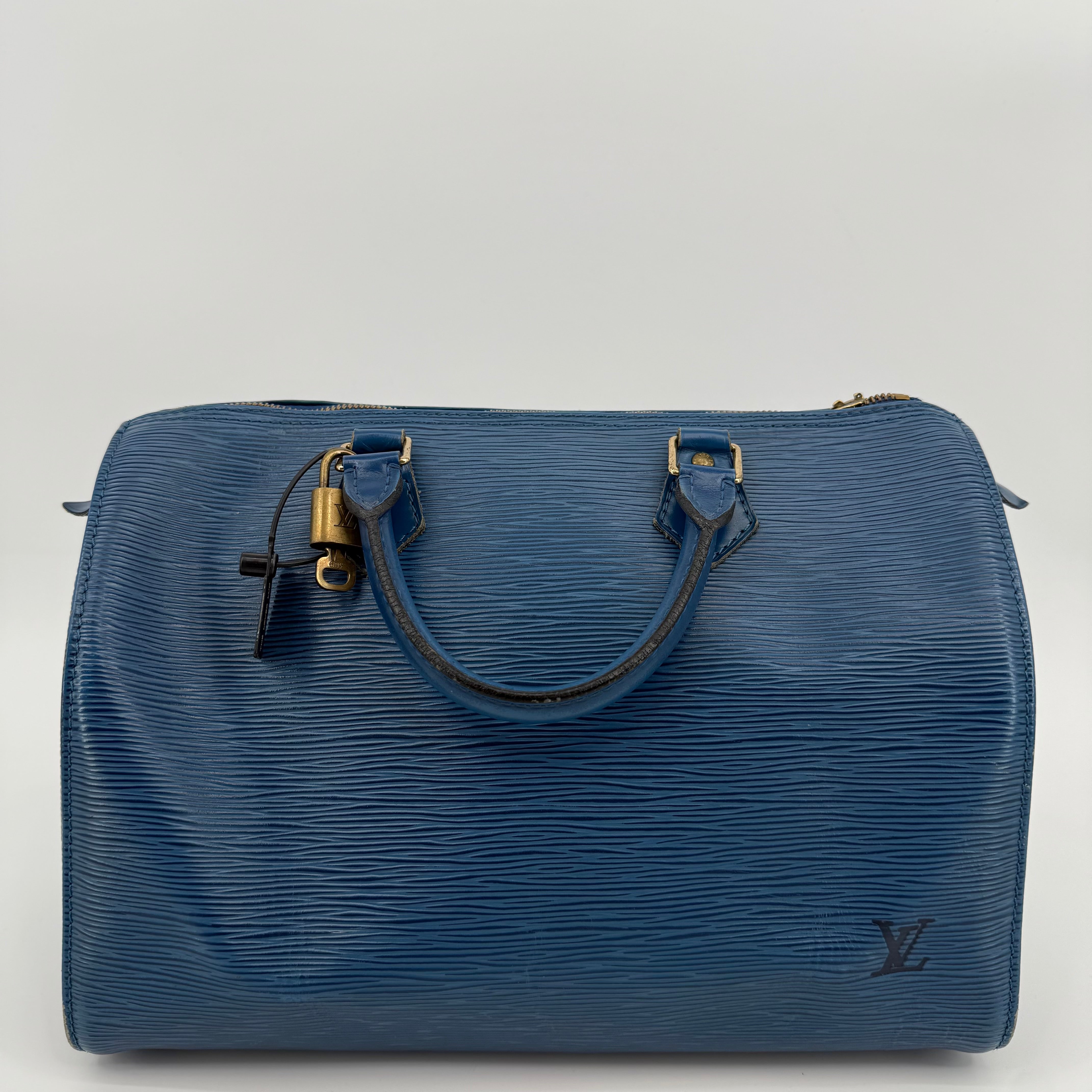 Louis Vuitton Epi Blue Speedy 30 (Broken Zipper)