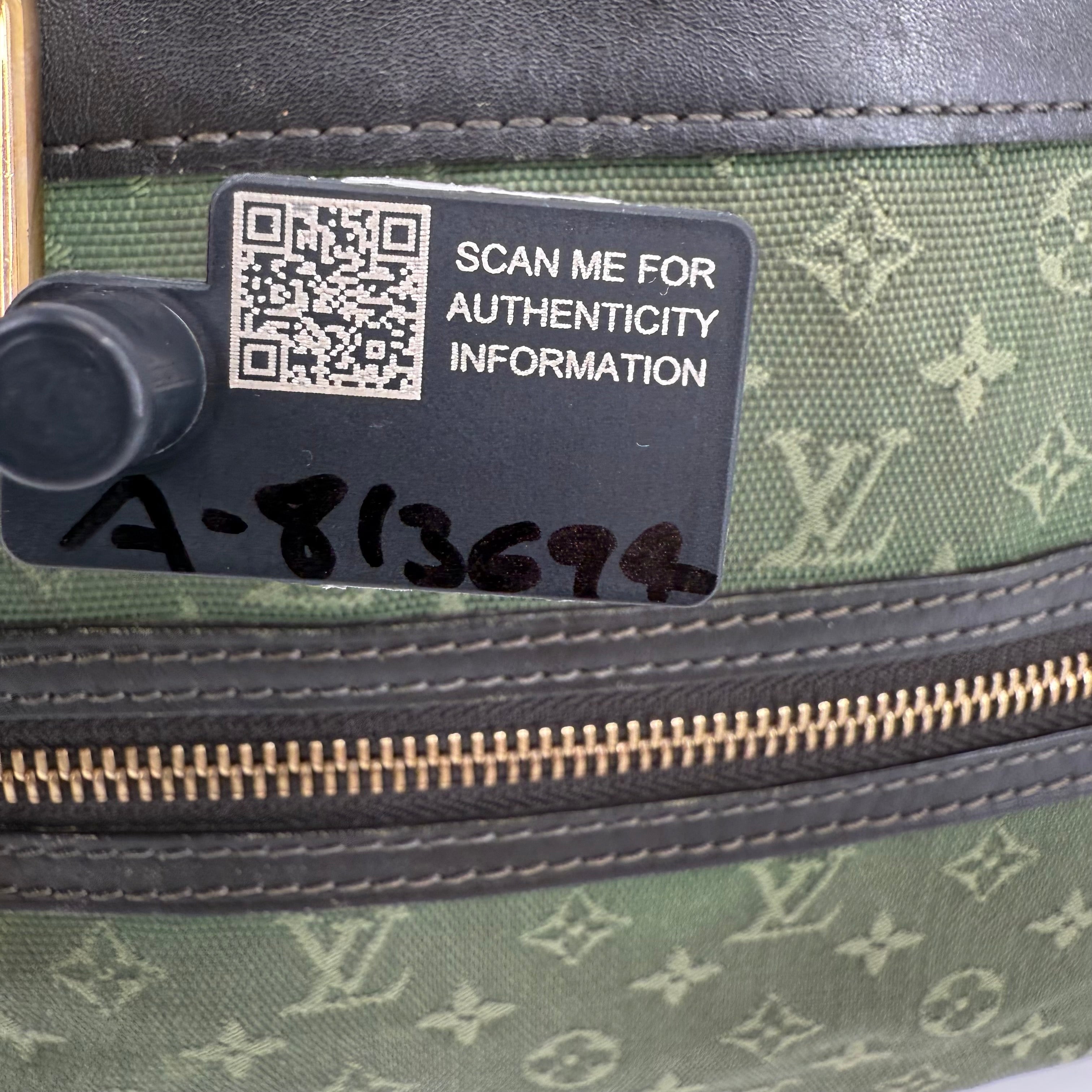 Louis Vuitton Olive Green Denim Monogram Lucille Handbag