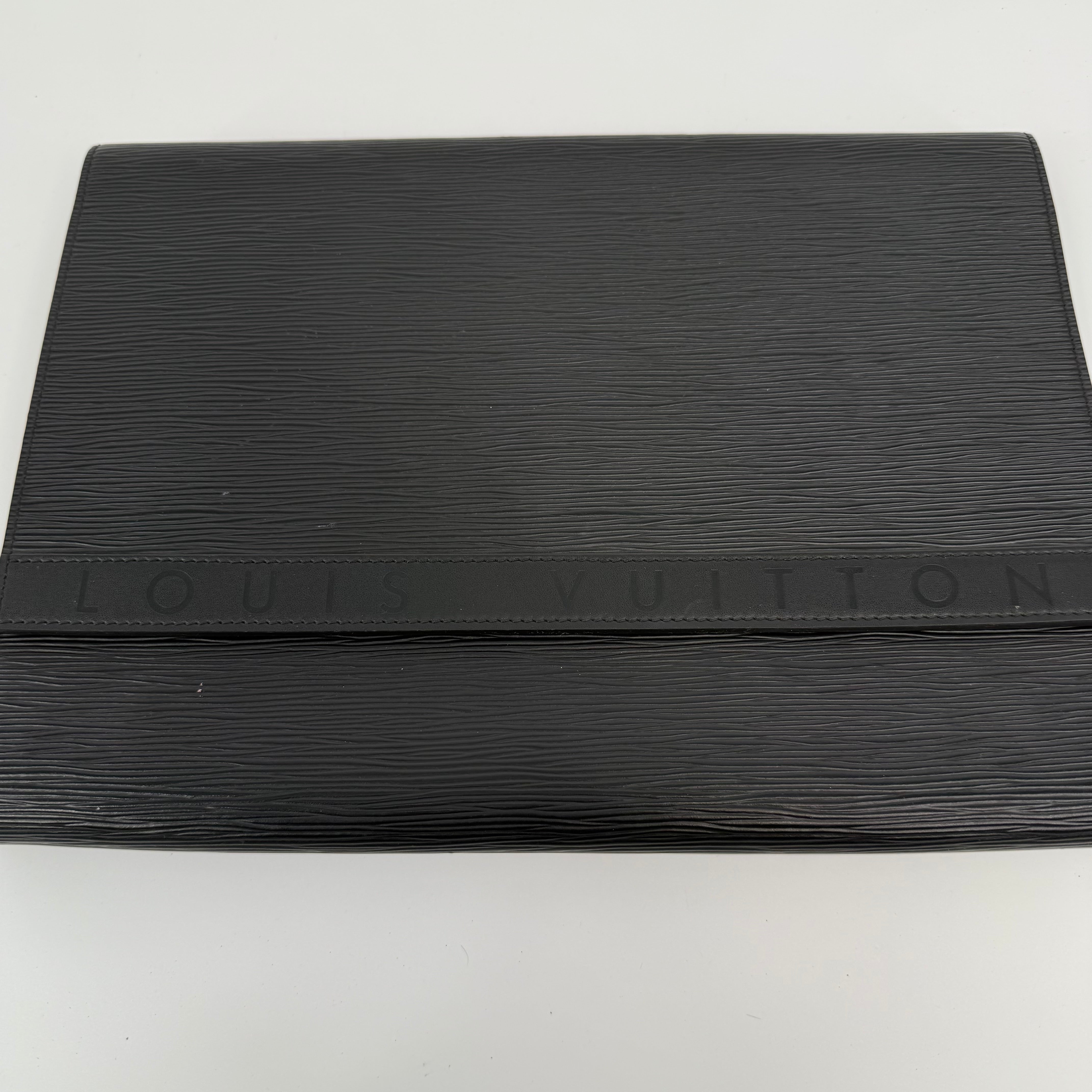 Louis Vuitton Epi Black Laptop Cover Clutch
