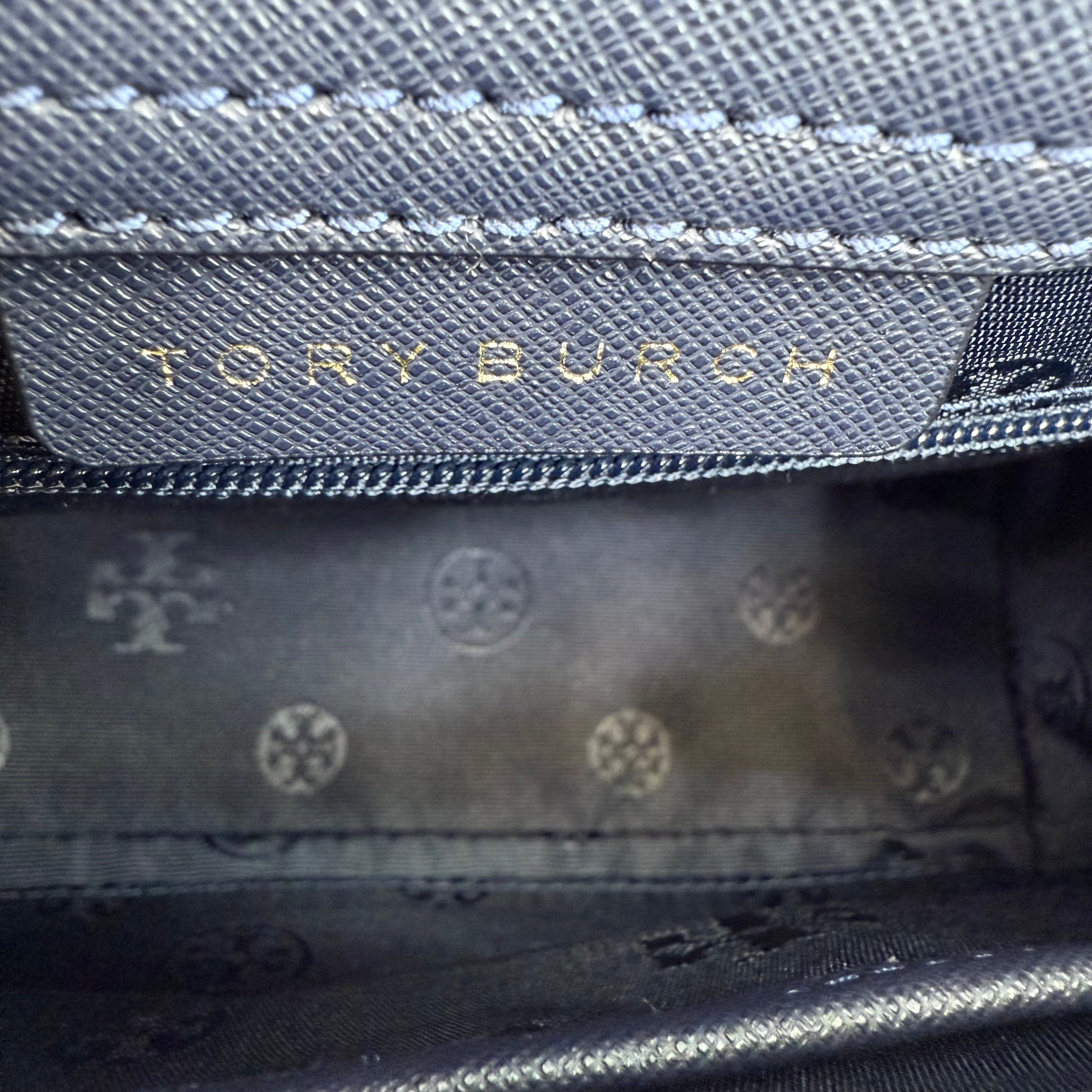 Tory Burch Navy Mini Emerson Handbag
