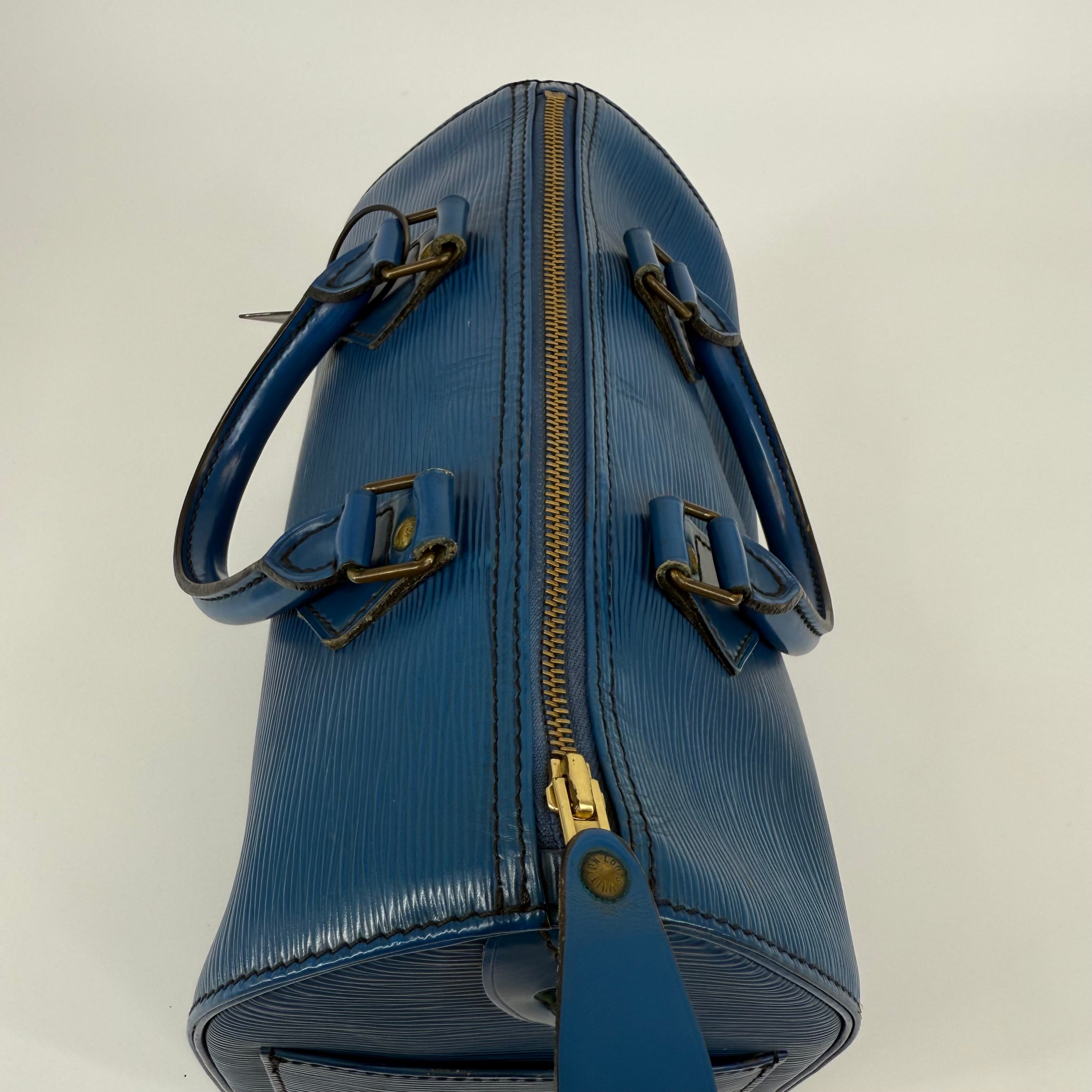 Louis Vuitton Epi Blue Speedy 25