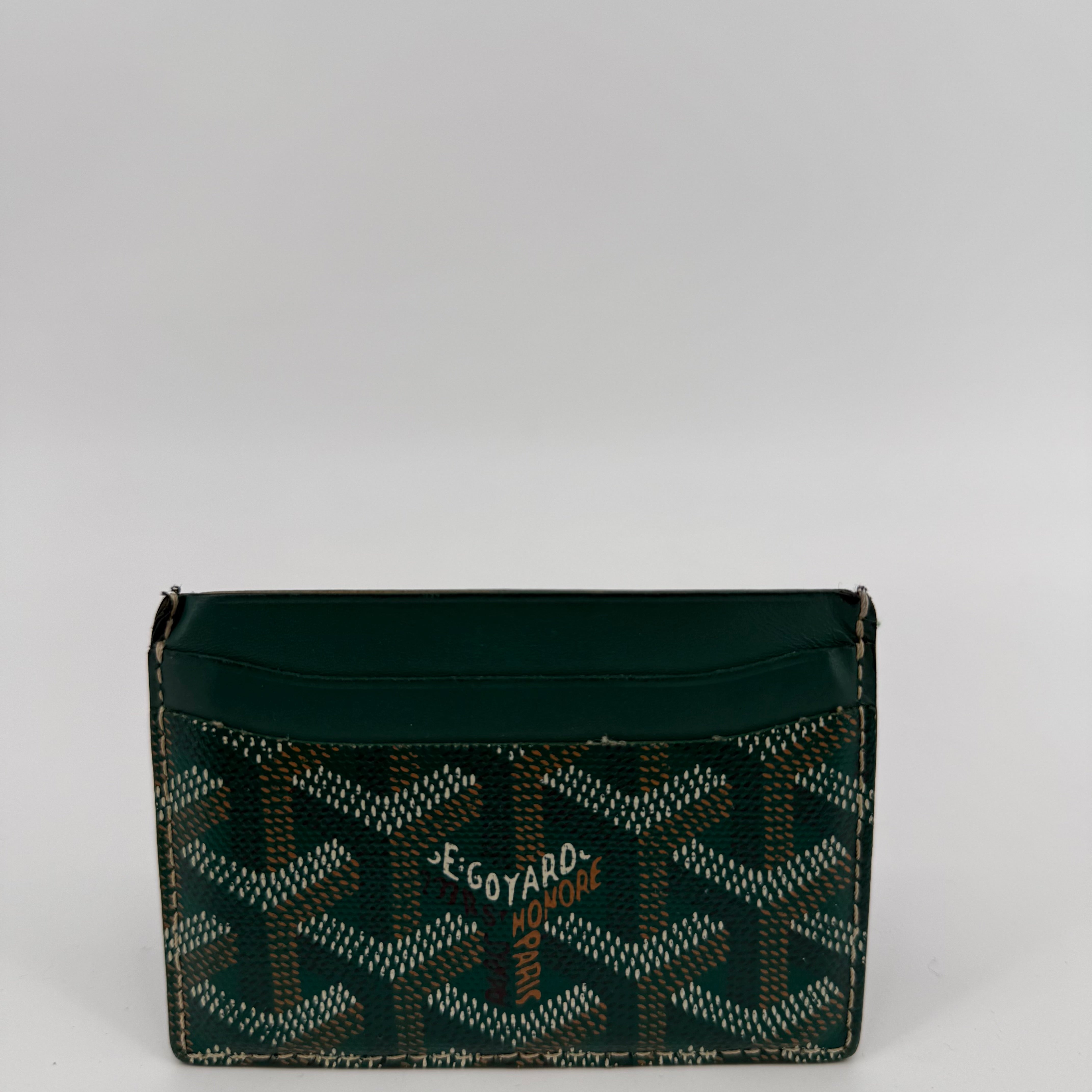GOYARD Saint Sulpice Green Cardholder (L-230)