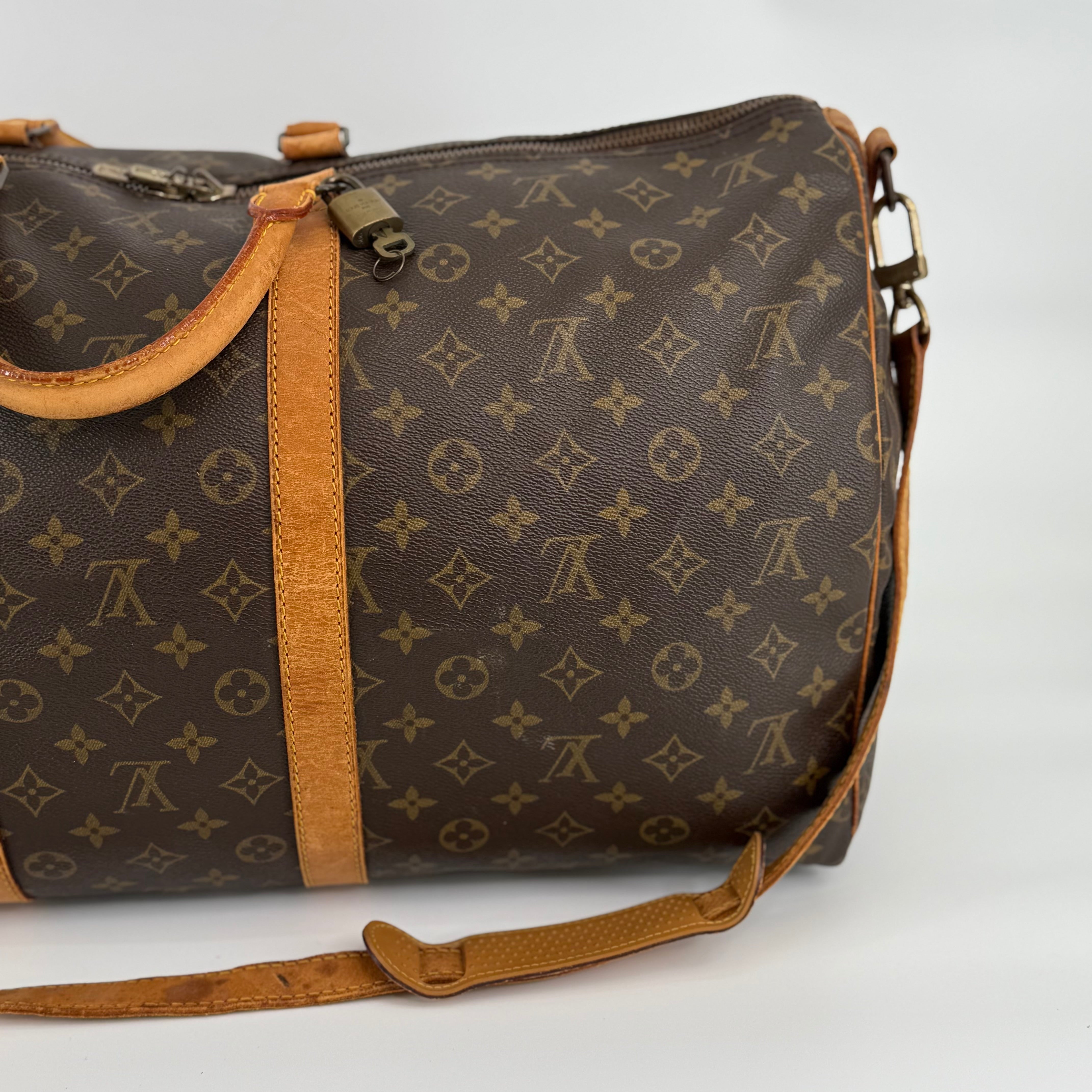 Louis Vuitton Monogram Keepall 55 With Strap