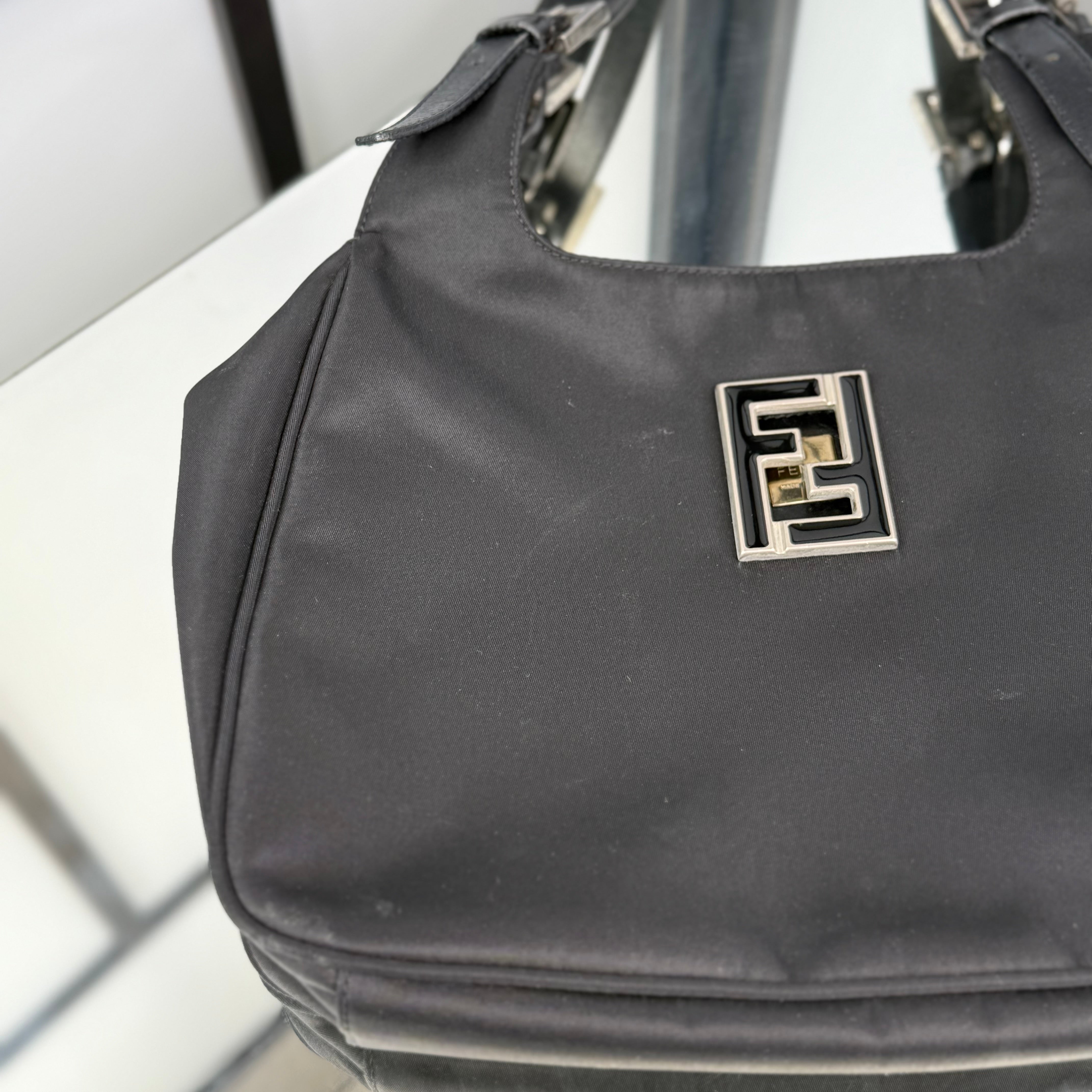 FENDI Black Nylon HandBag
