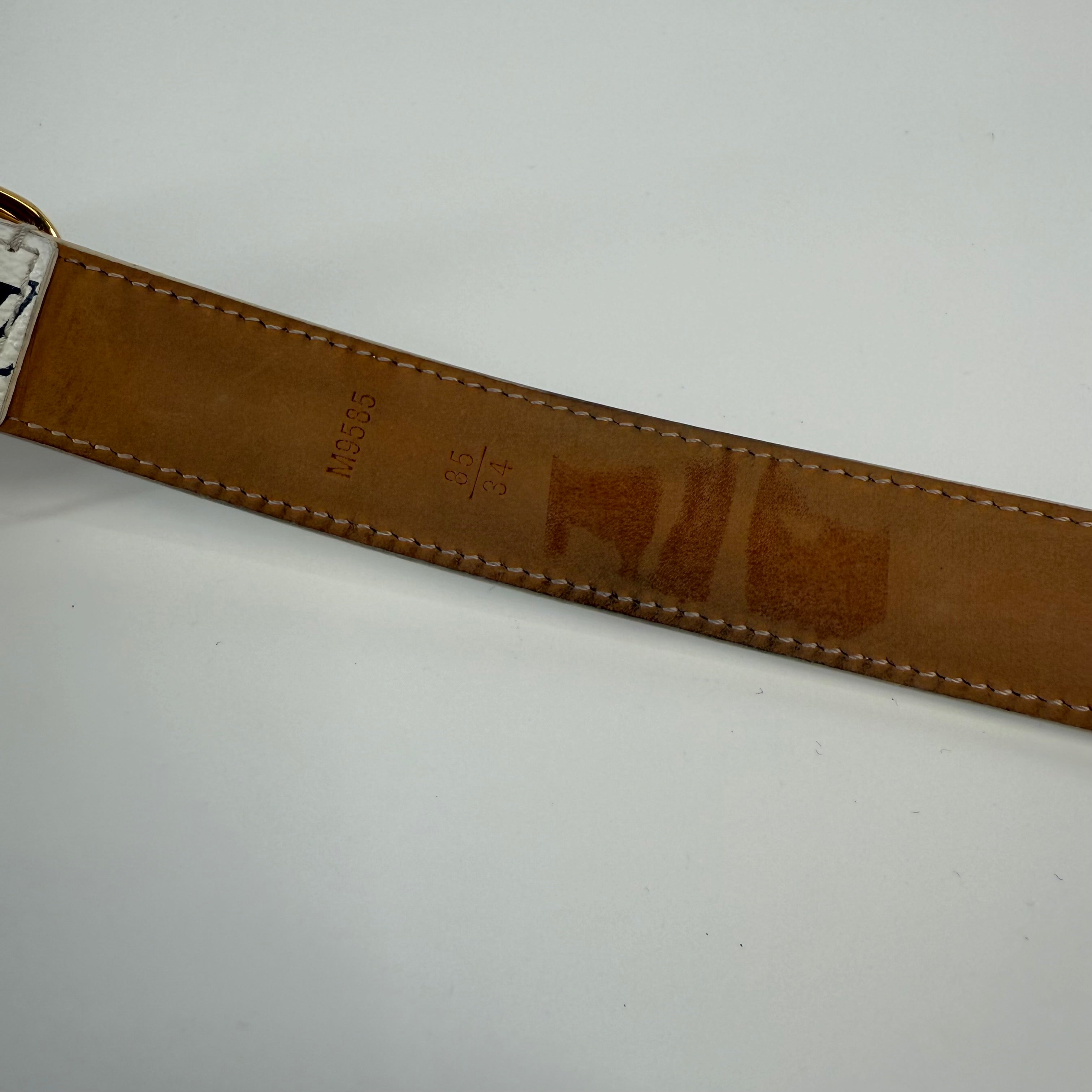 Louis Vuitton Takashi Murakami White Belt 97CM