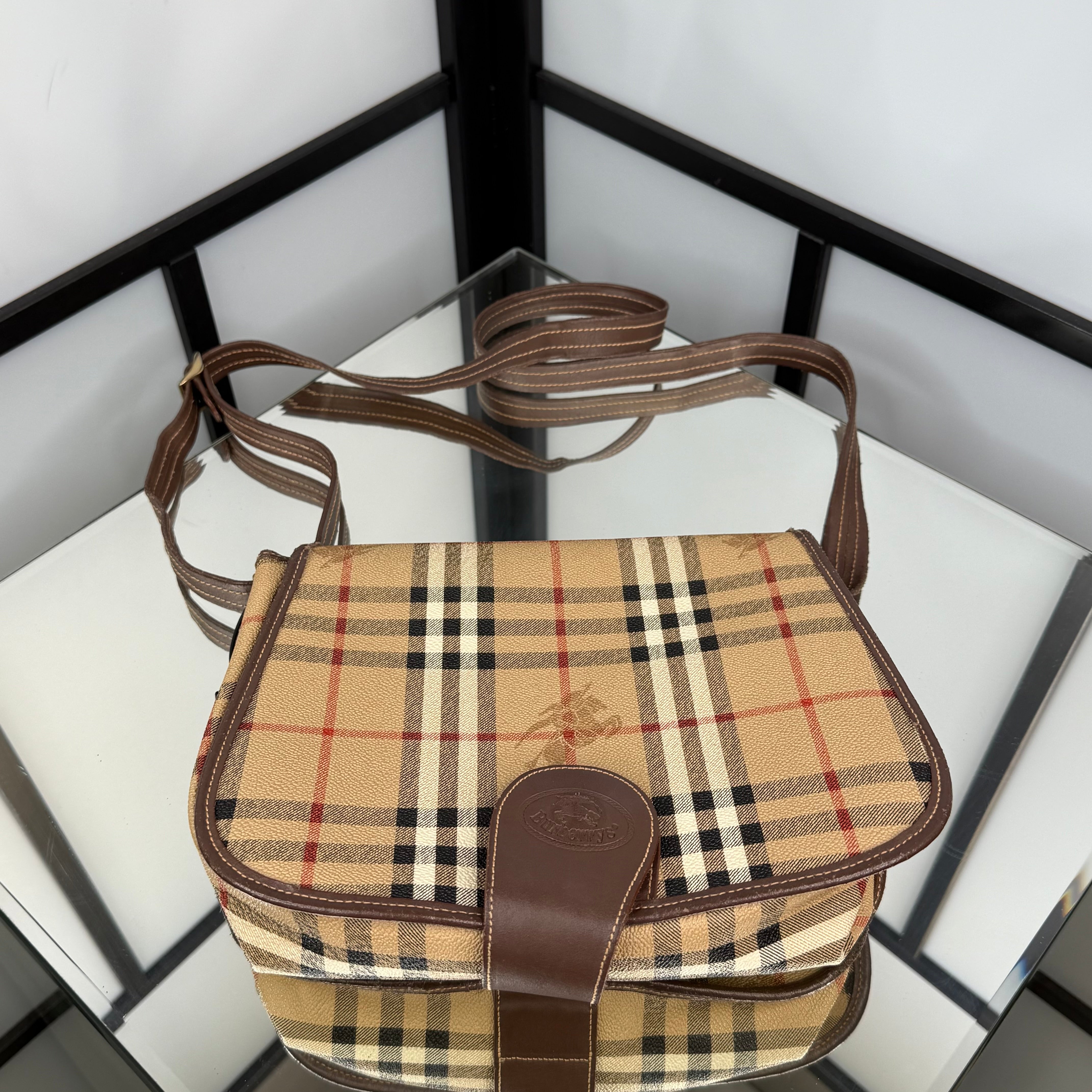 Burberry Checkered Shoulder Crossbody Bag