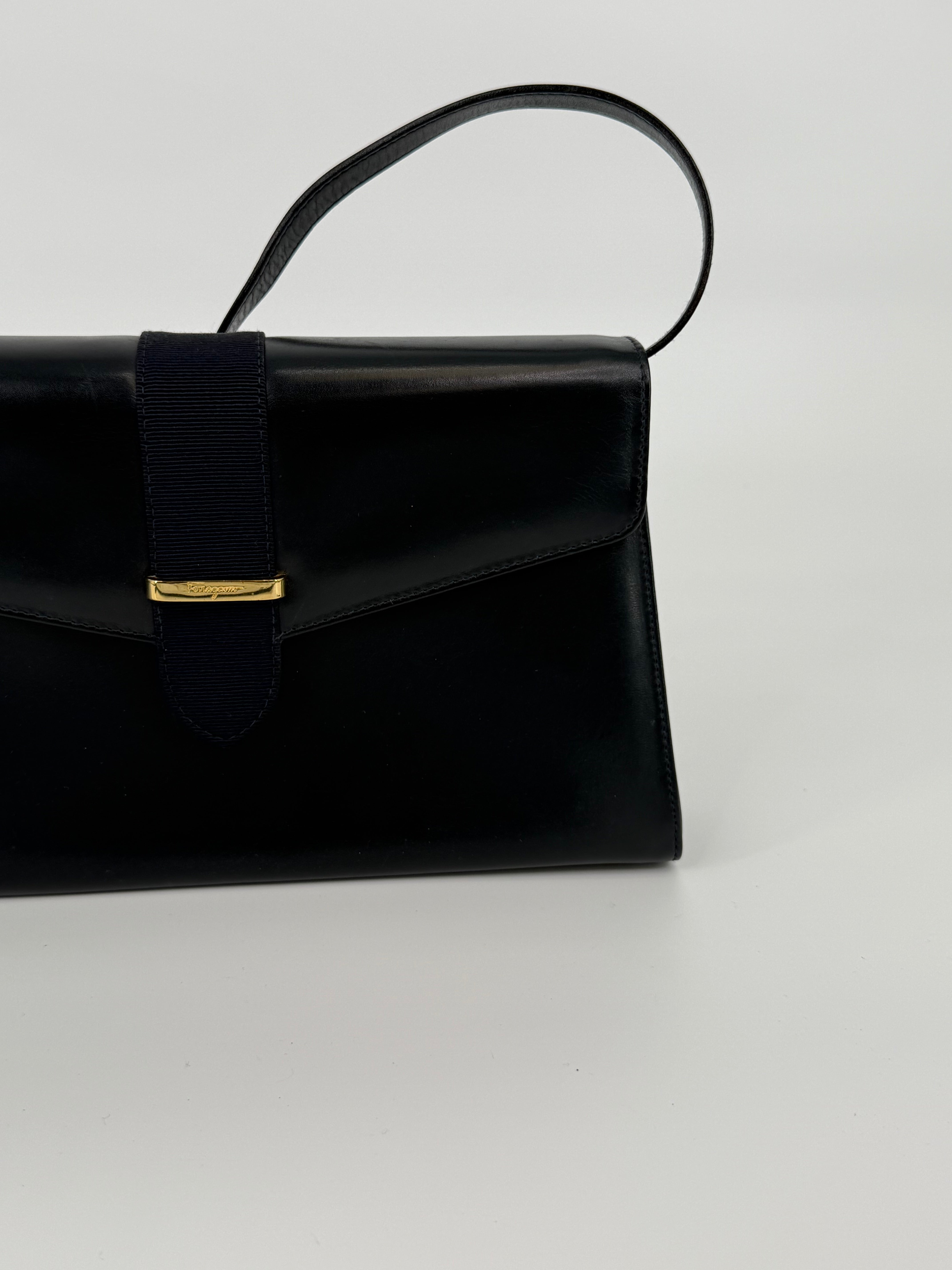 Salvatore Ferragamo Navy Mini Shoulder Crossbody Handbag