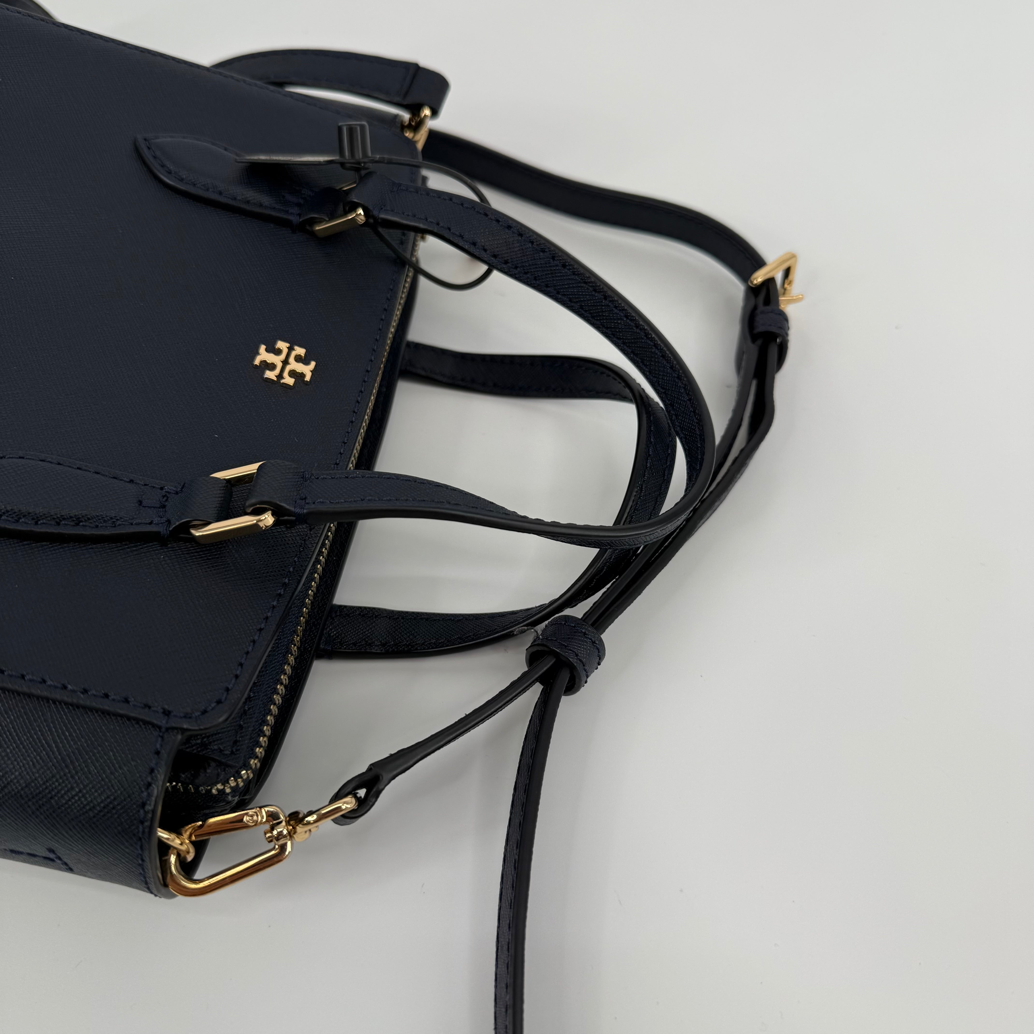 Tory Burch Navy Mini Emerson Handbag