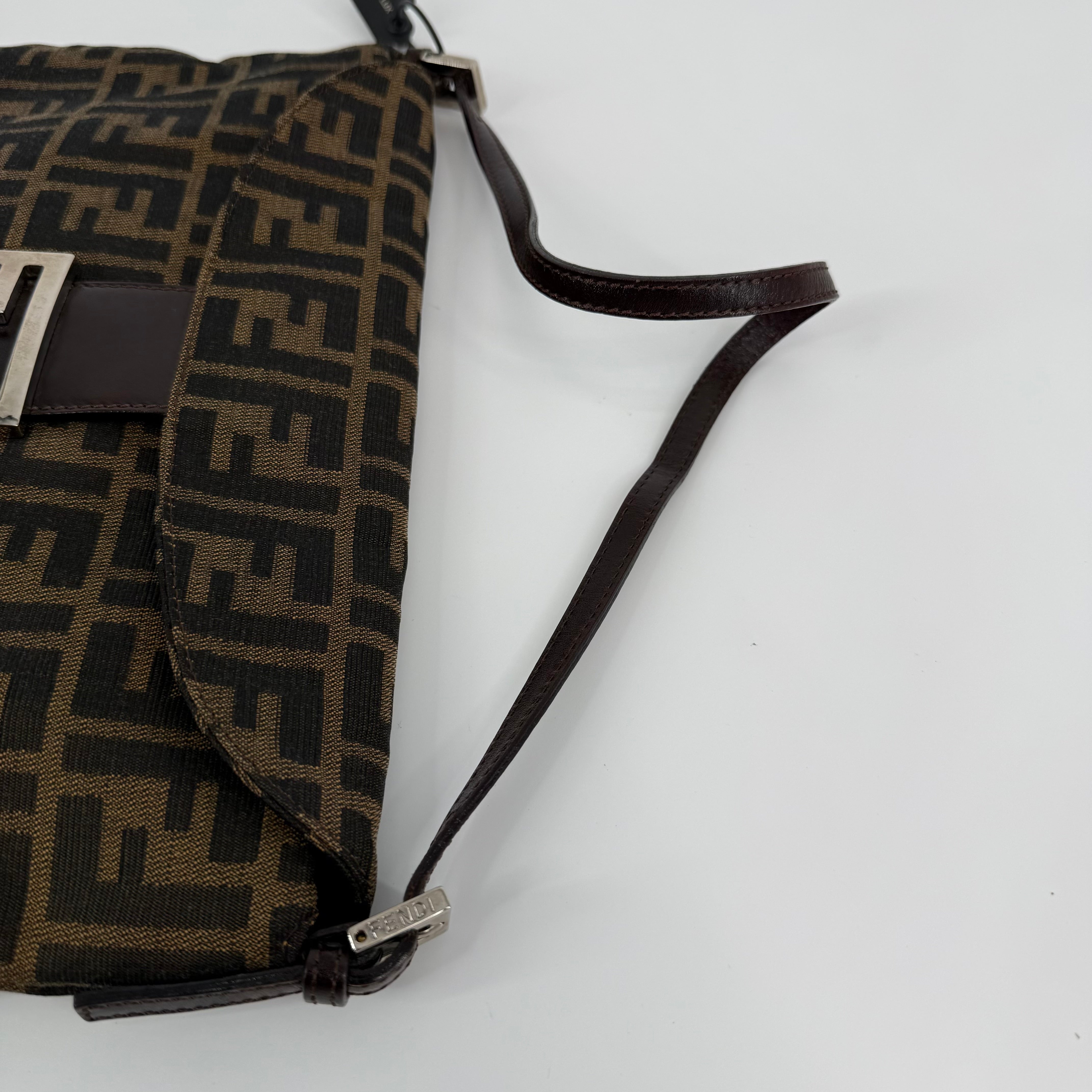 FENDI Brown FF Baguette Handbag