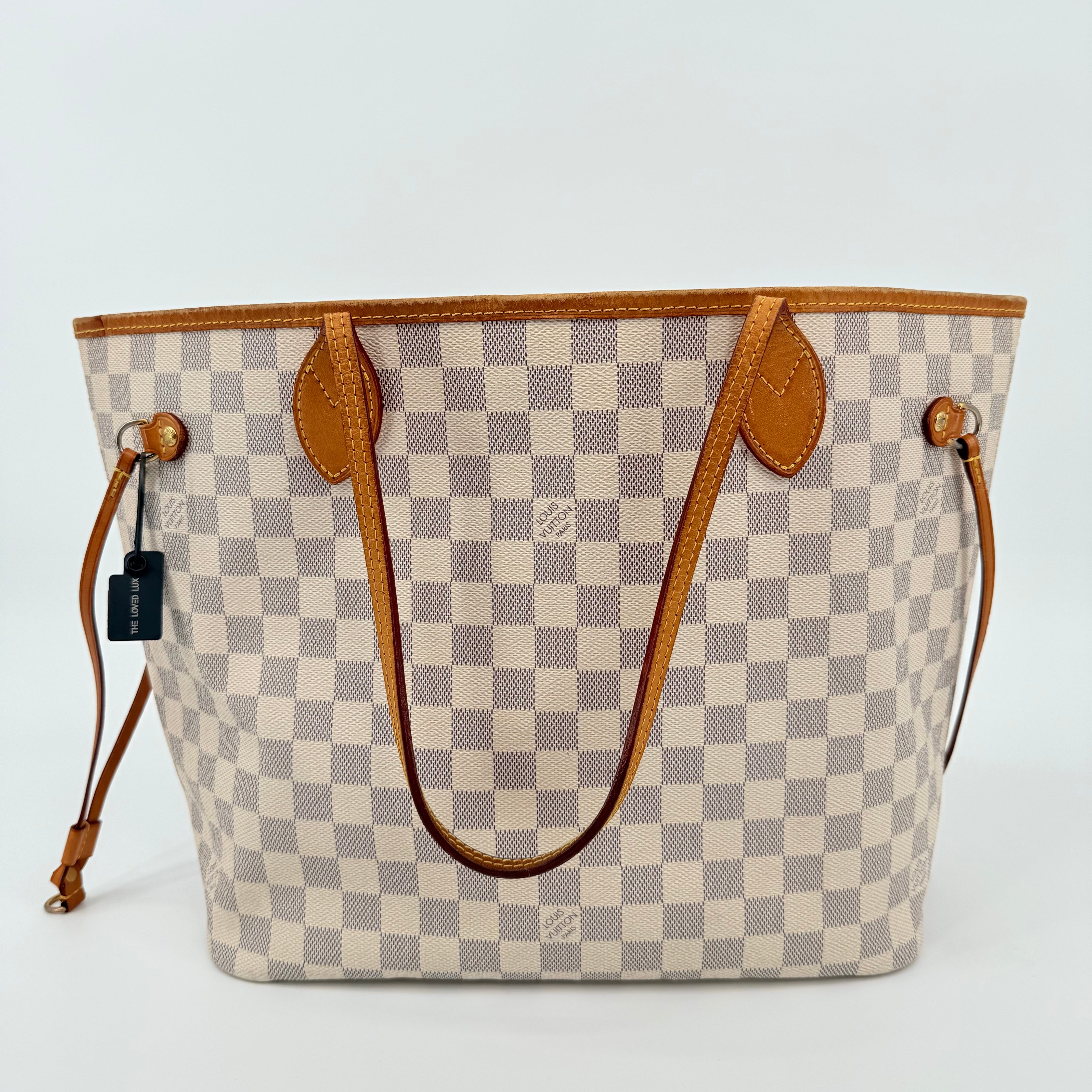 Louis Vuitton Damier Azur Neverfull MM With Pouch