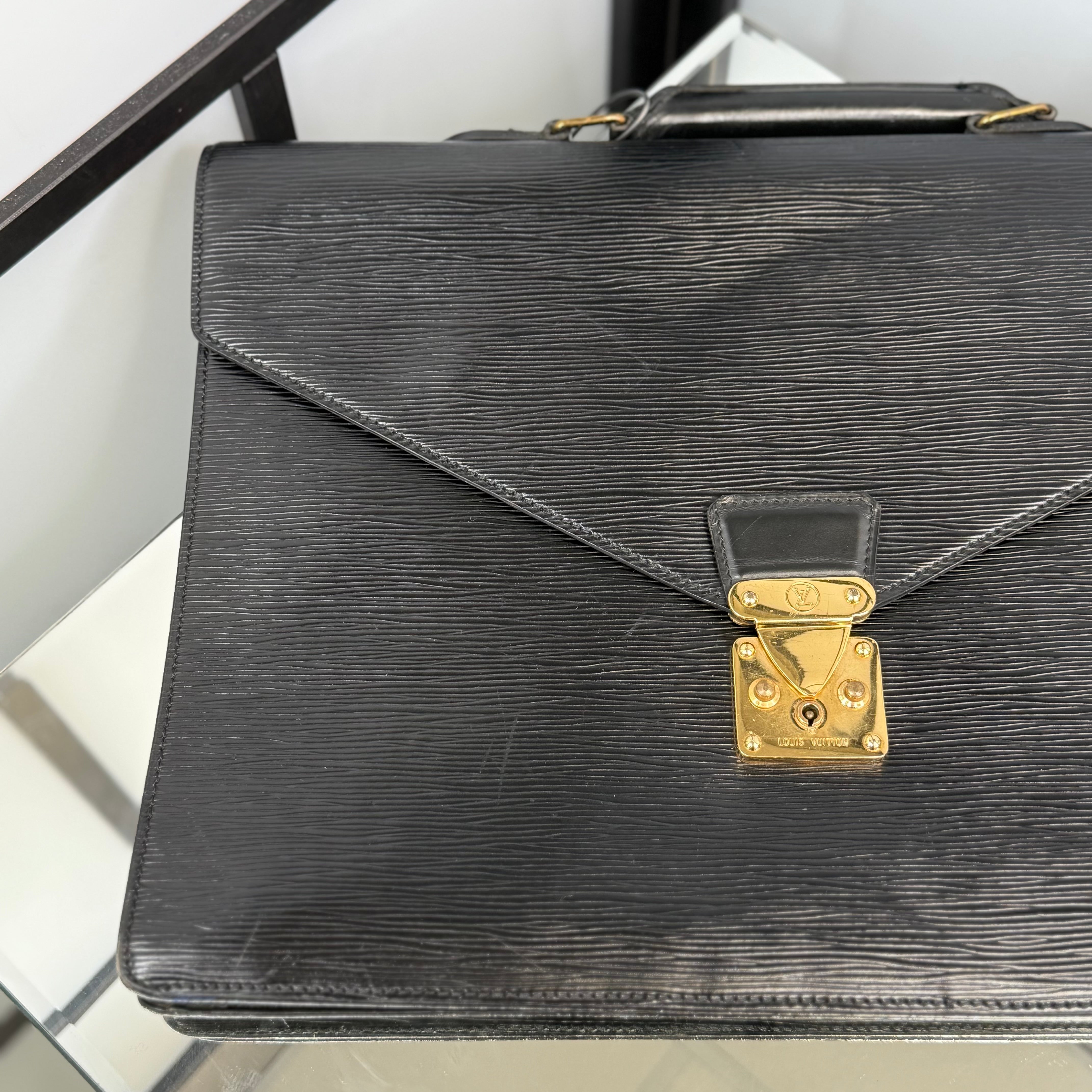 Louis Vuitton Black Epi Briefcase
