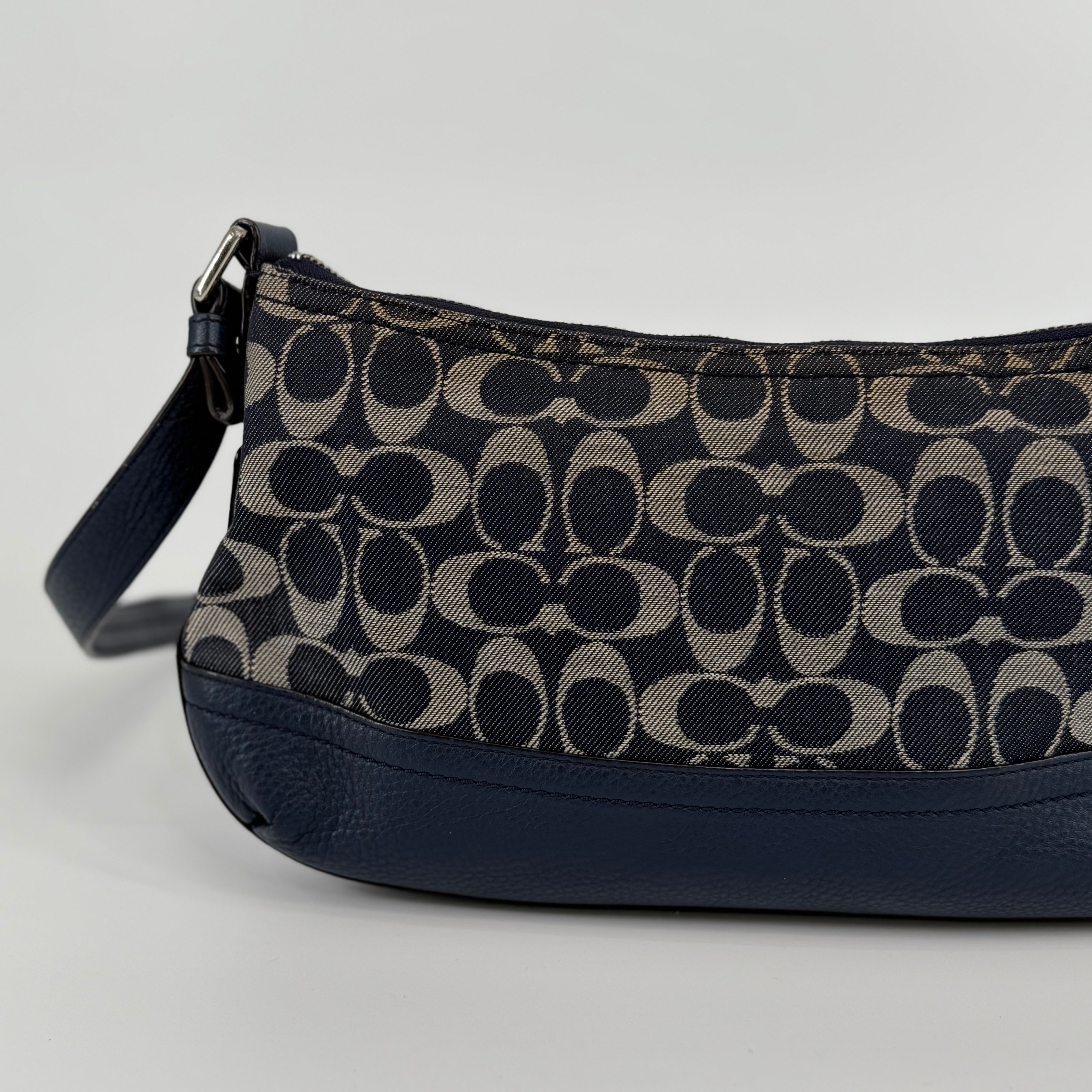 COACH Signature Denim Shoulder Bag