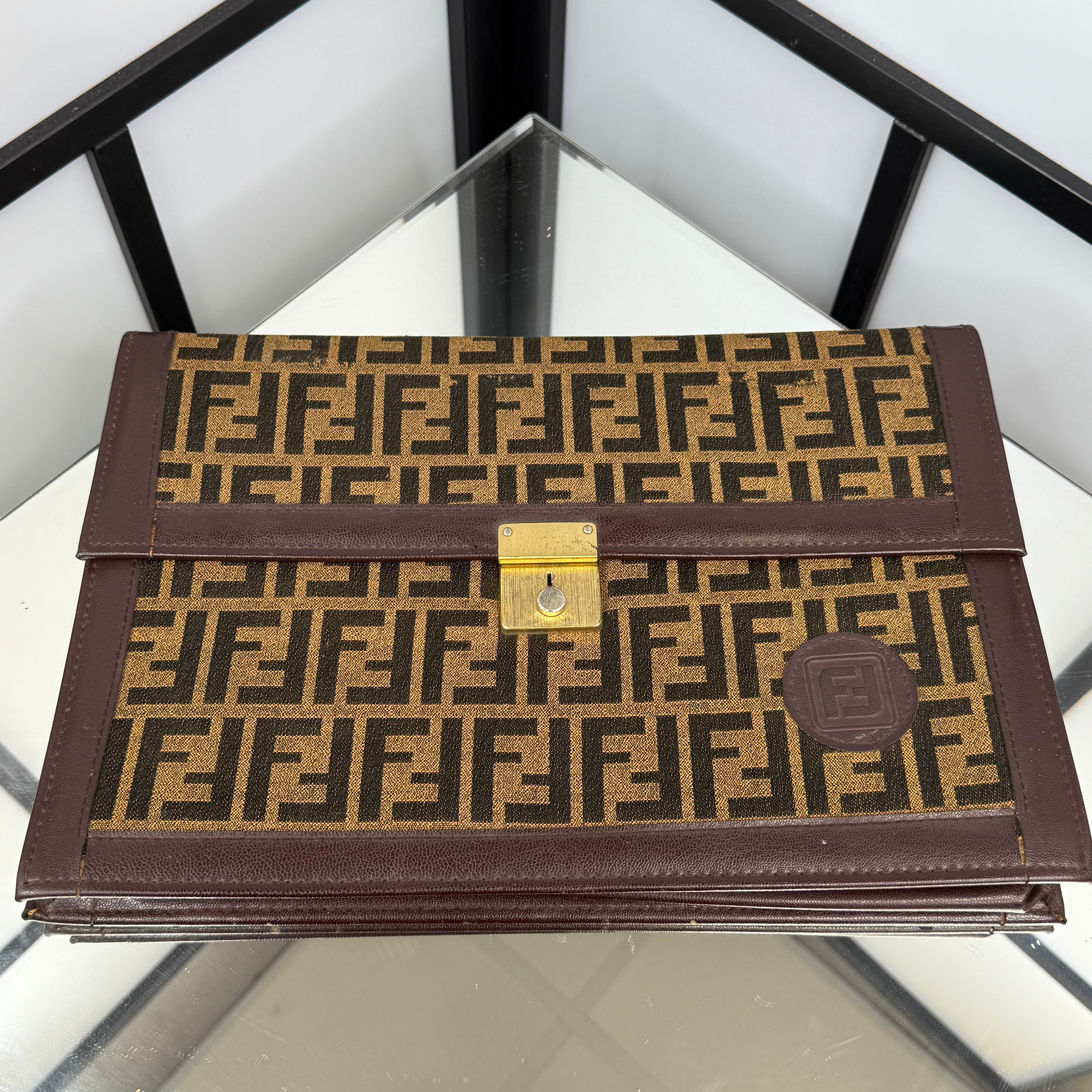 FENDI Zucca Clutch Bag