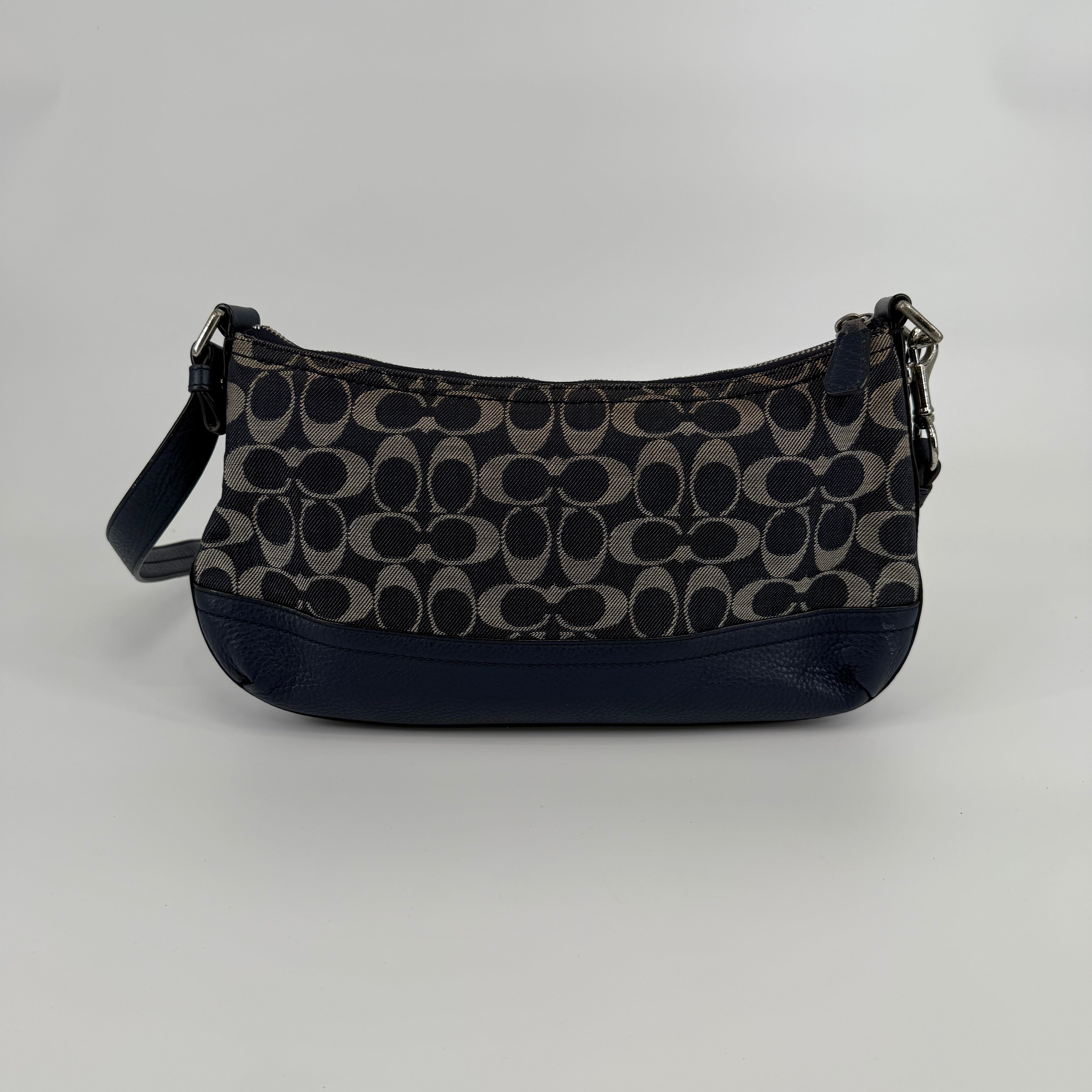 COACH Signature Denim Shoulder Bag