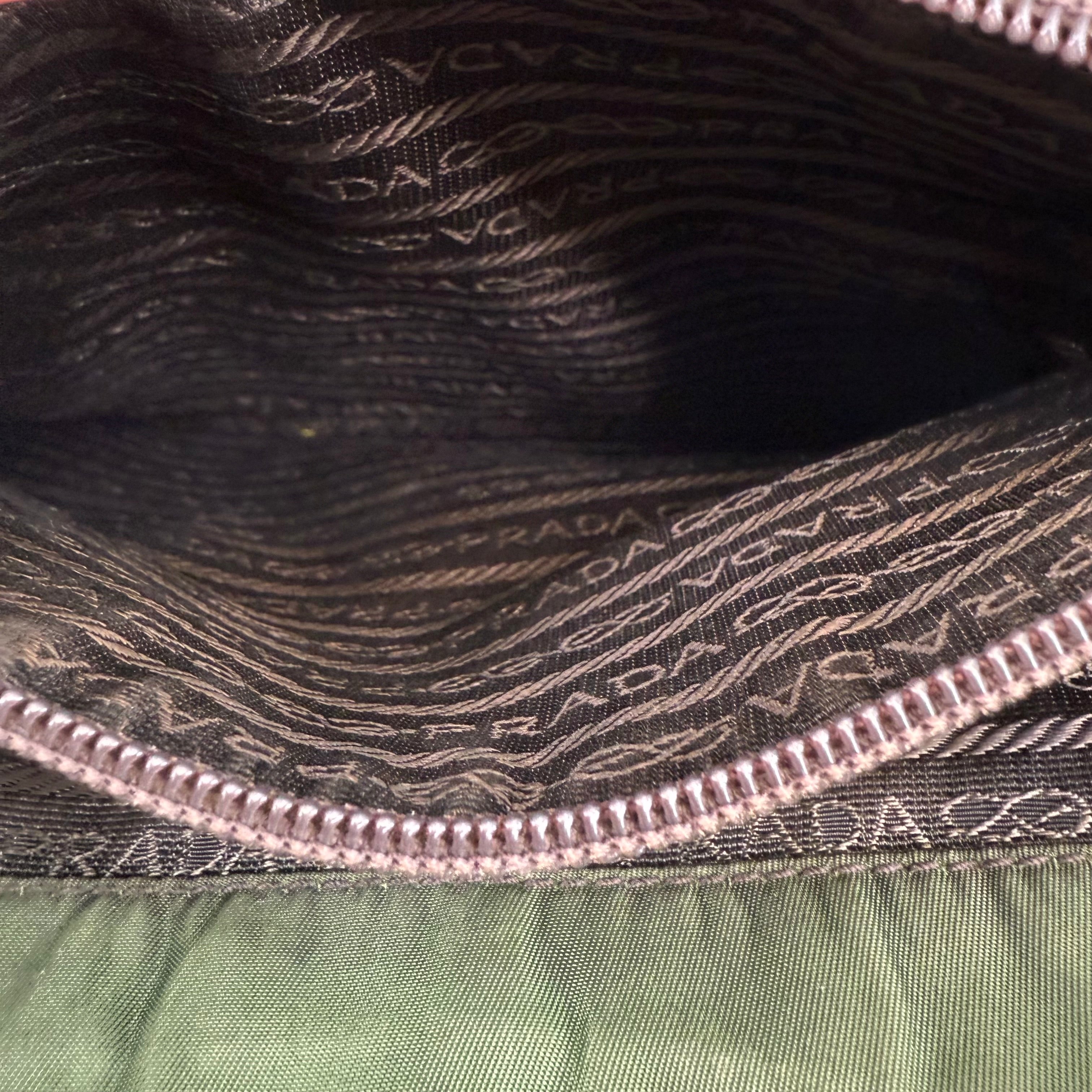 Prada Khaki Green Nylon Handbag