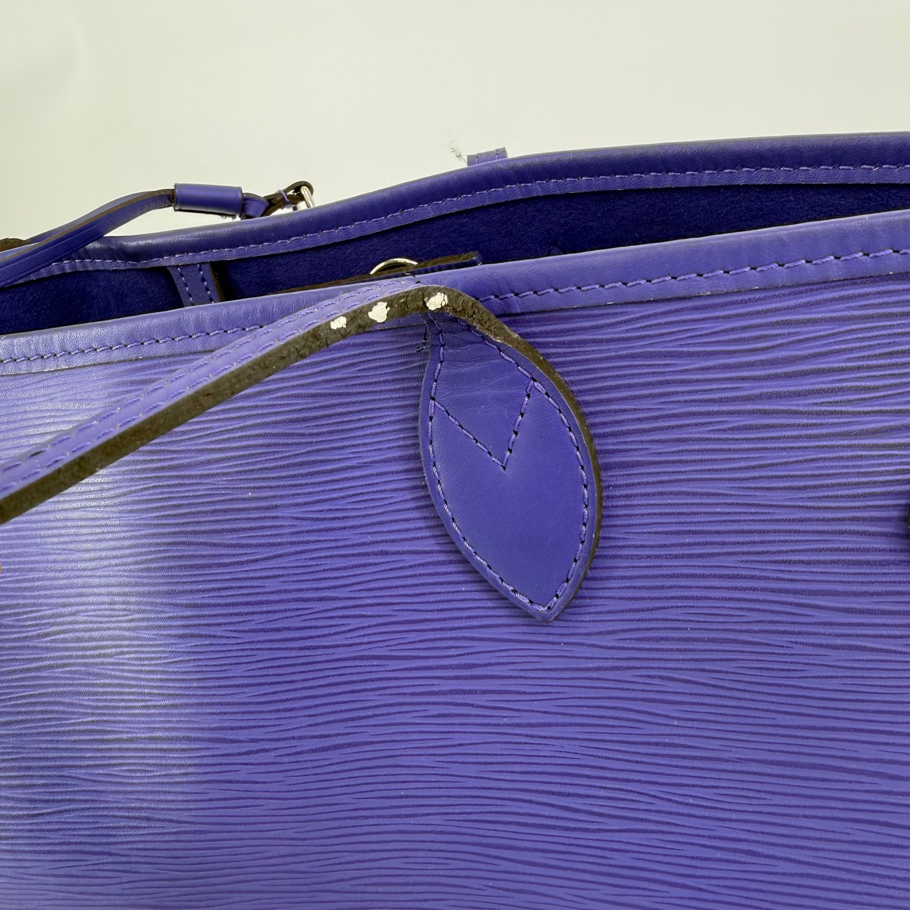 Louis Vuitton Epi Purple Neverfull MM With Pouch