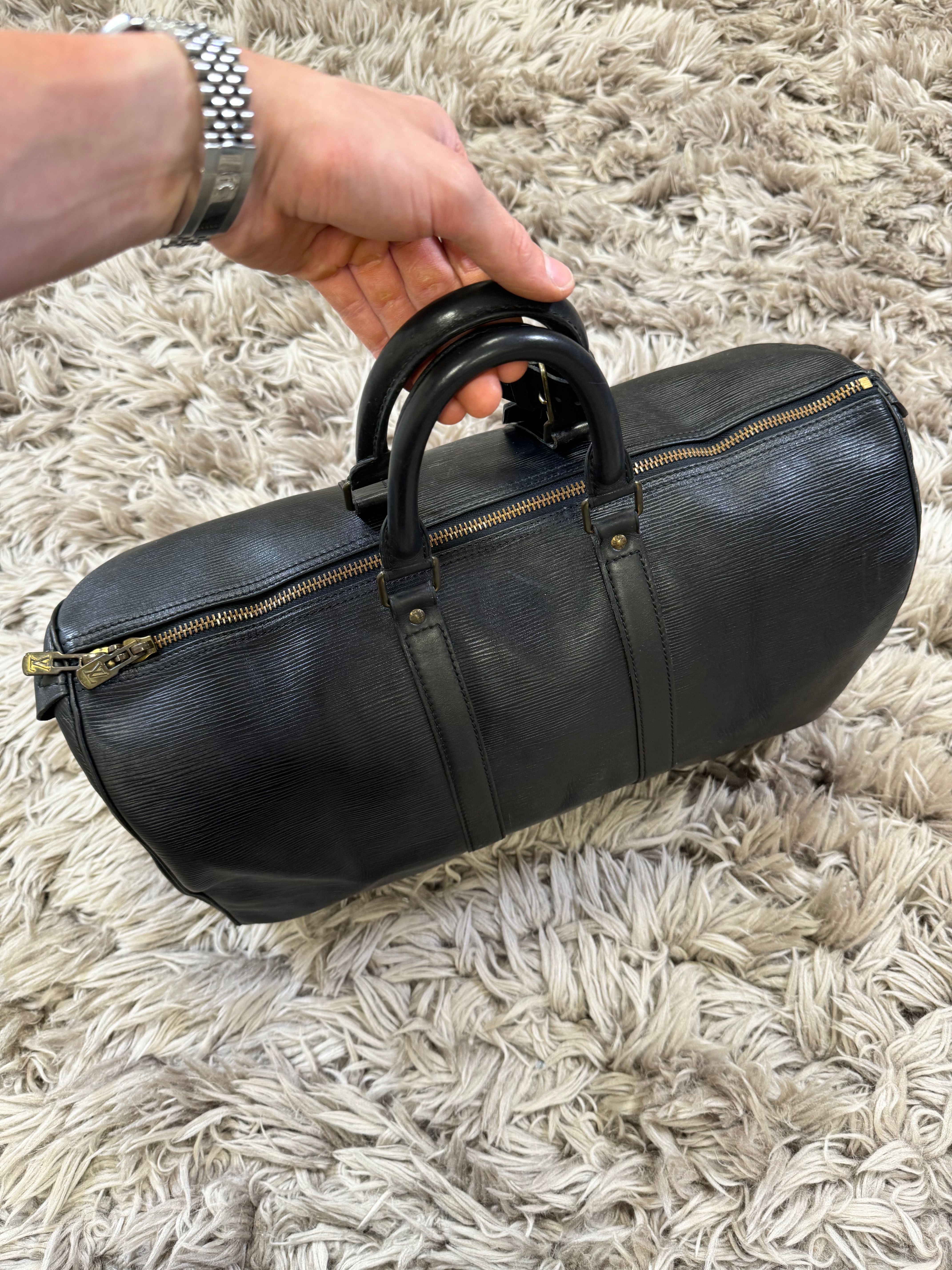 Louis Vuitton leather keepall 50