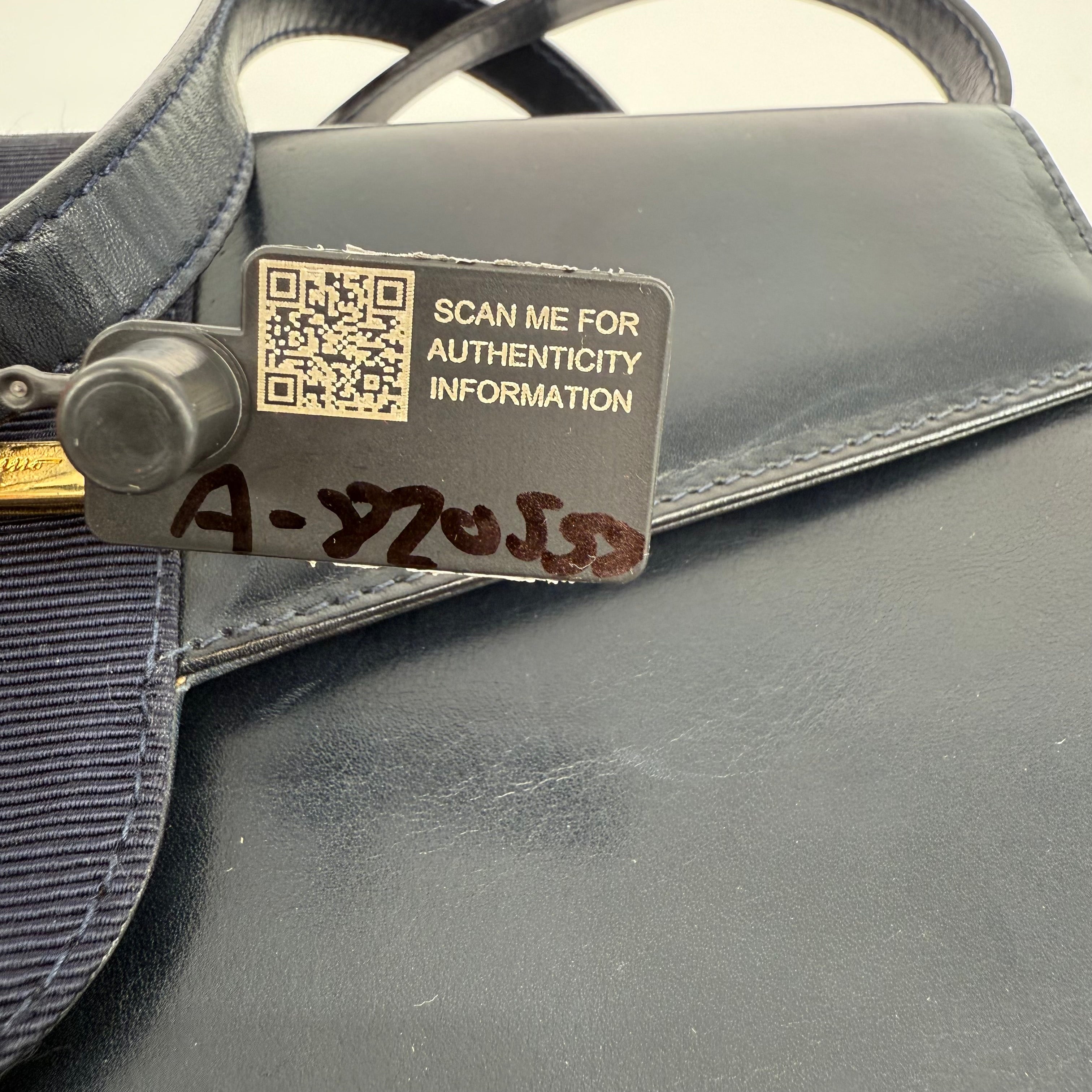Salvatore Ferragamo Navy Mini Shoulder Crossbody Handbag