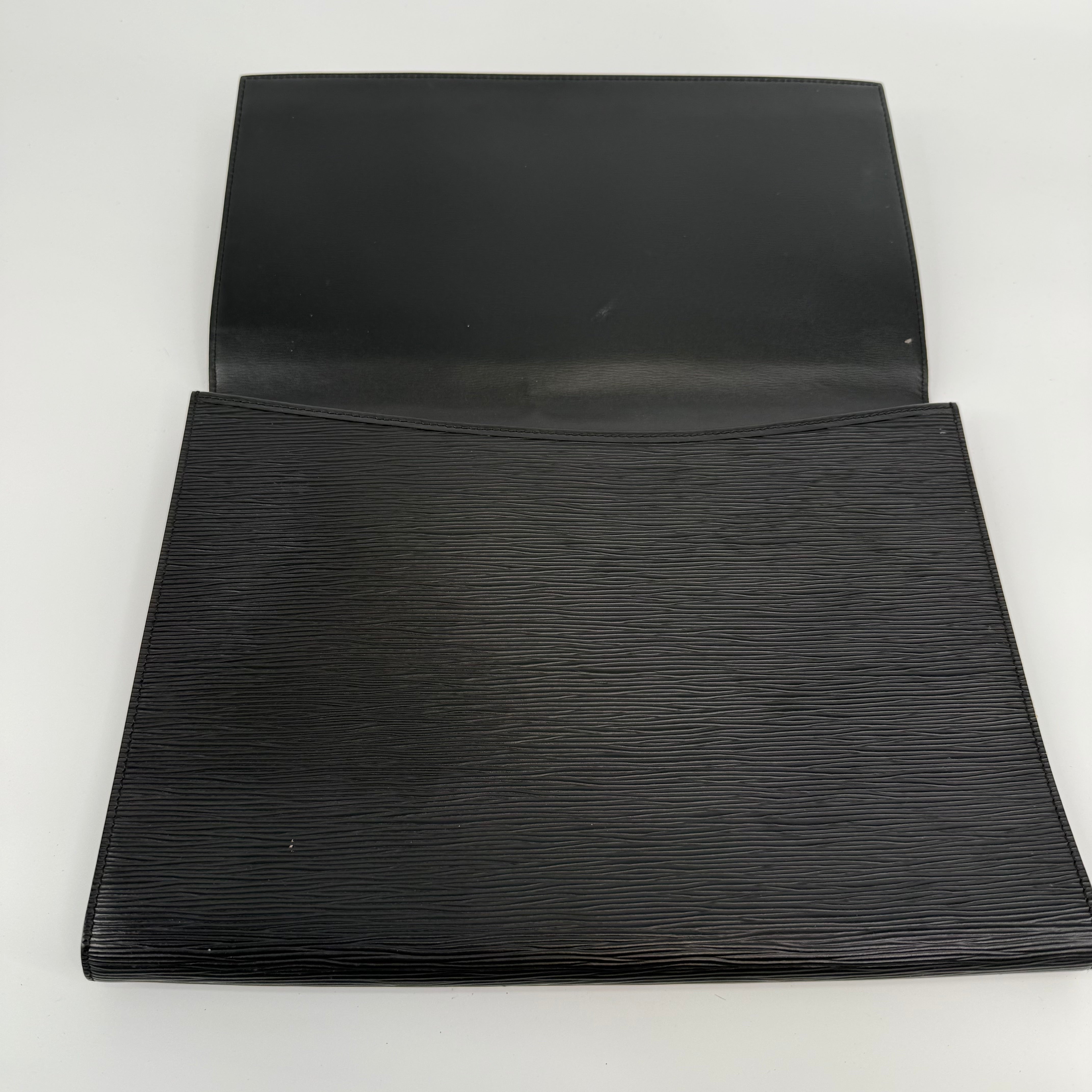Louis Vuitton Epi Black Laptop Cover Clutch