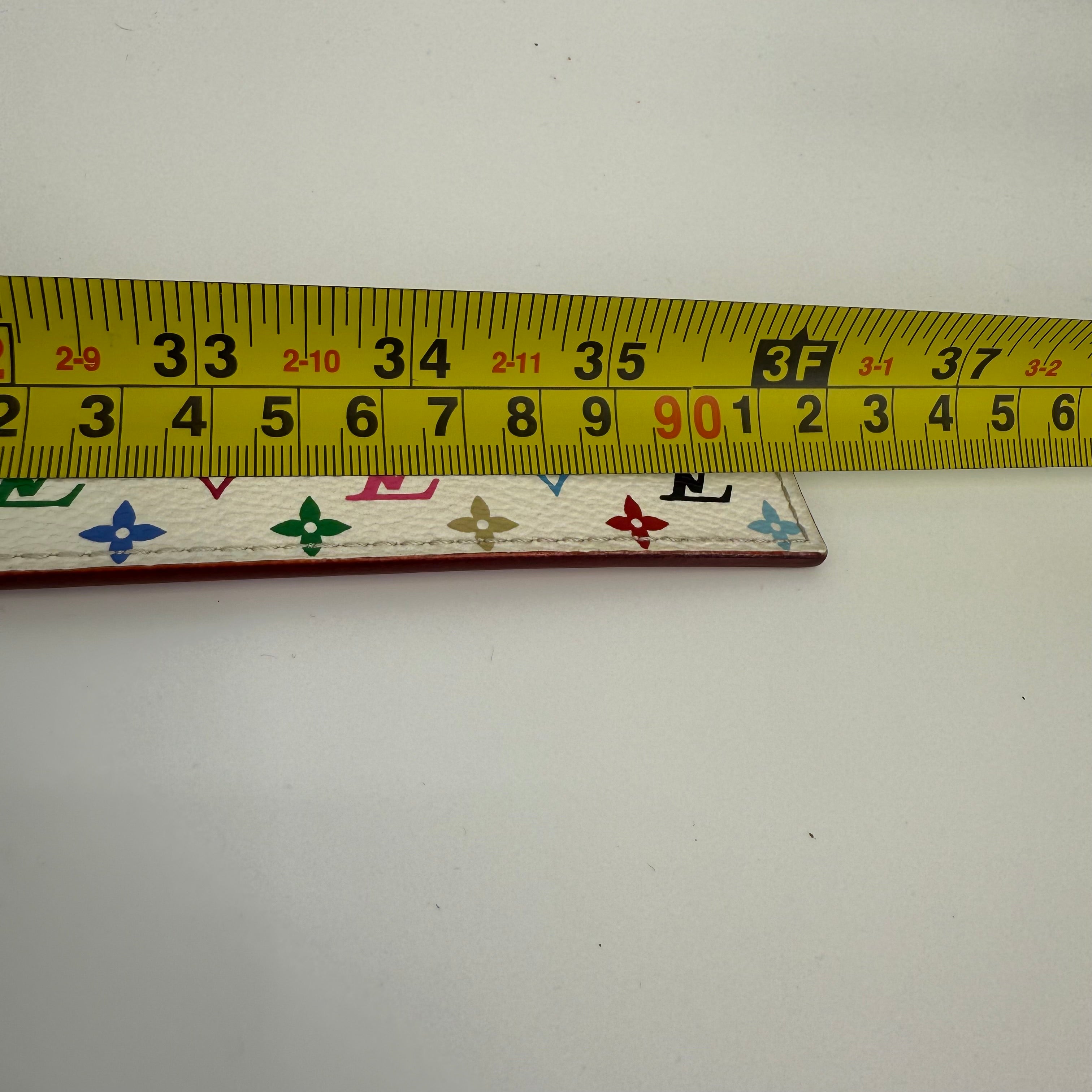 Louis Vuitton Takashi Murakami White Belt 91CM