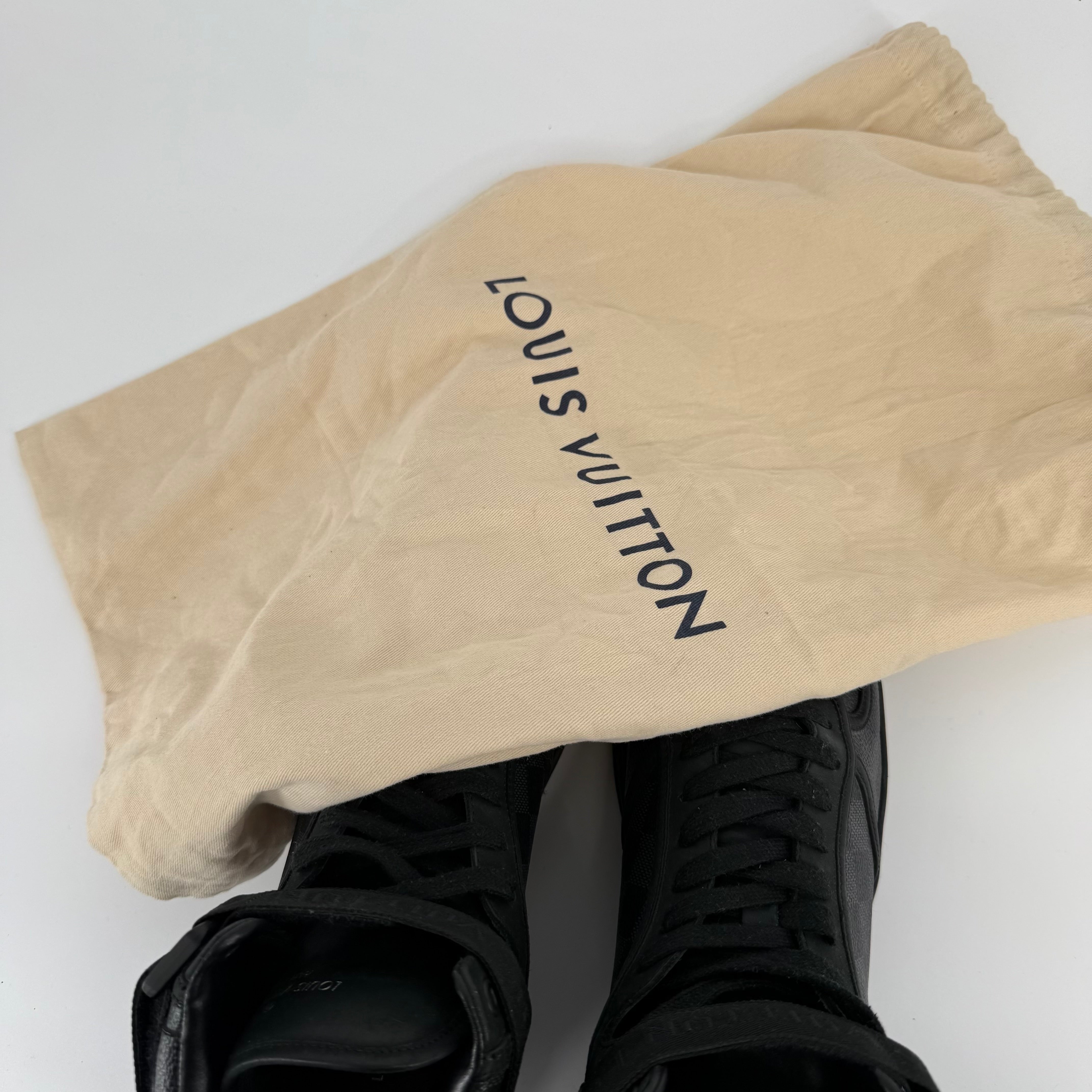 Louis Vuitton Damier Graphite Rivoli High Top Trainers Size 7