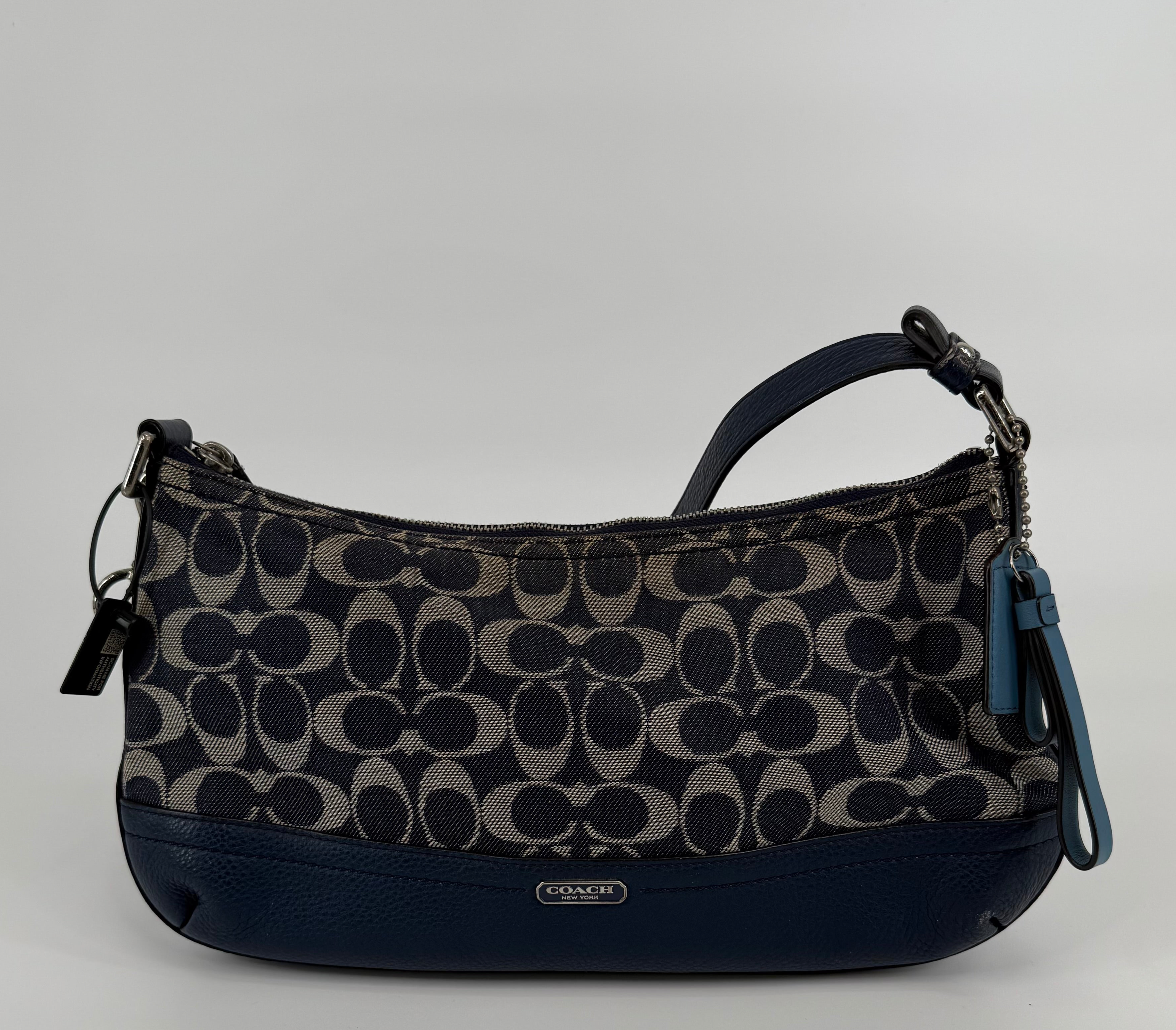 COACH Signature Denim Shoulder Bag